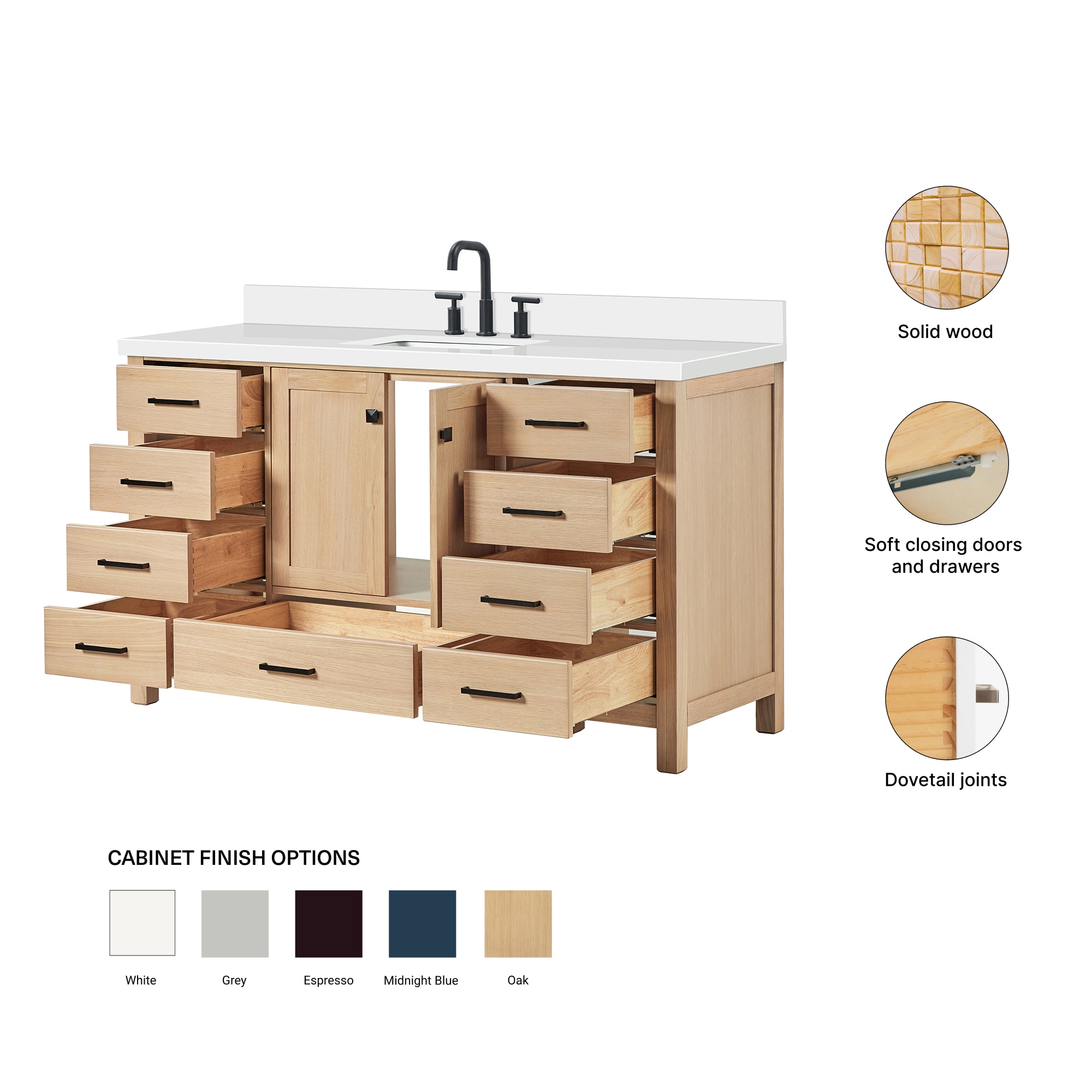 ARIEL A061SWQRVOWOA Bath-Vanity-Combo - View #5