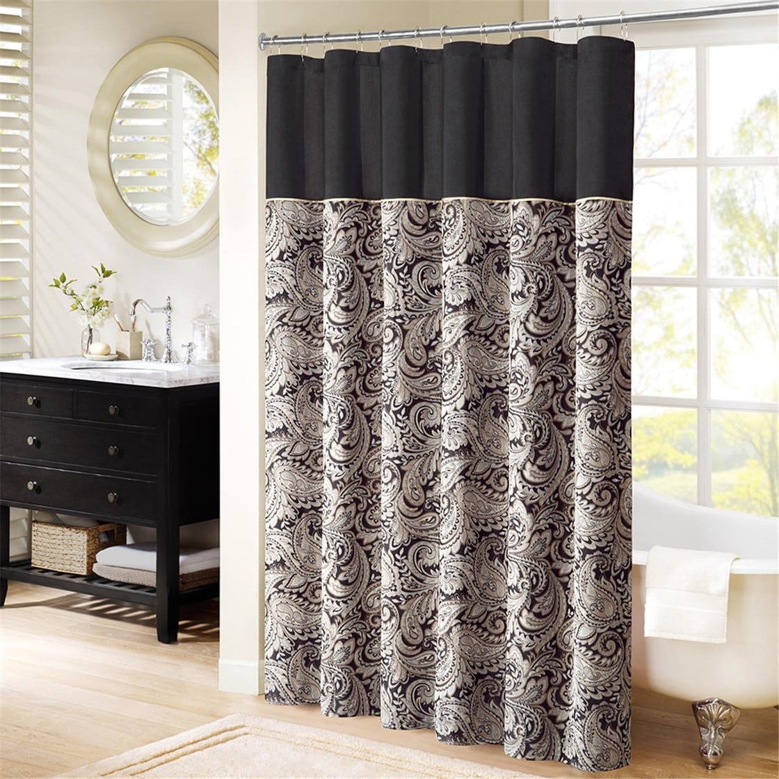 Blisstyle - Jacquard Shower Curtain Shower Curtains for Bathroom