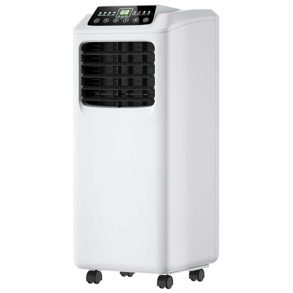 Slickblue 5500 BTU DOE (120V) Black and White Single Hose Portable Air Conditioner for Bedroom Office Living Room Cools 230 Sq Ft