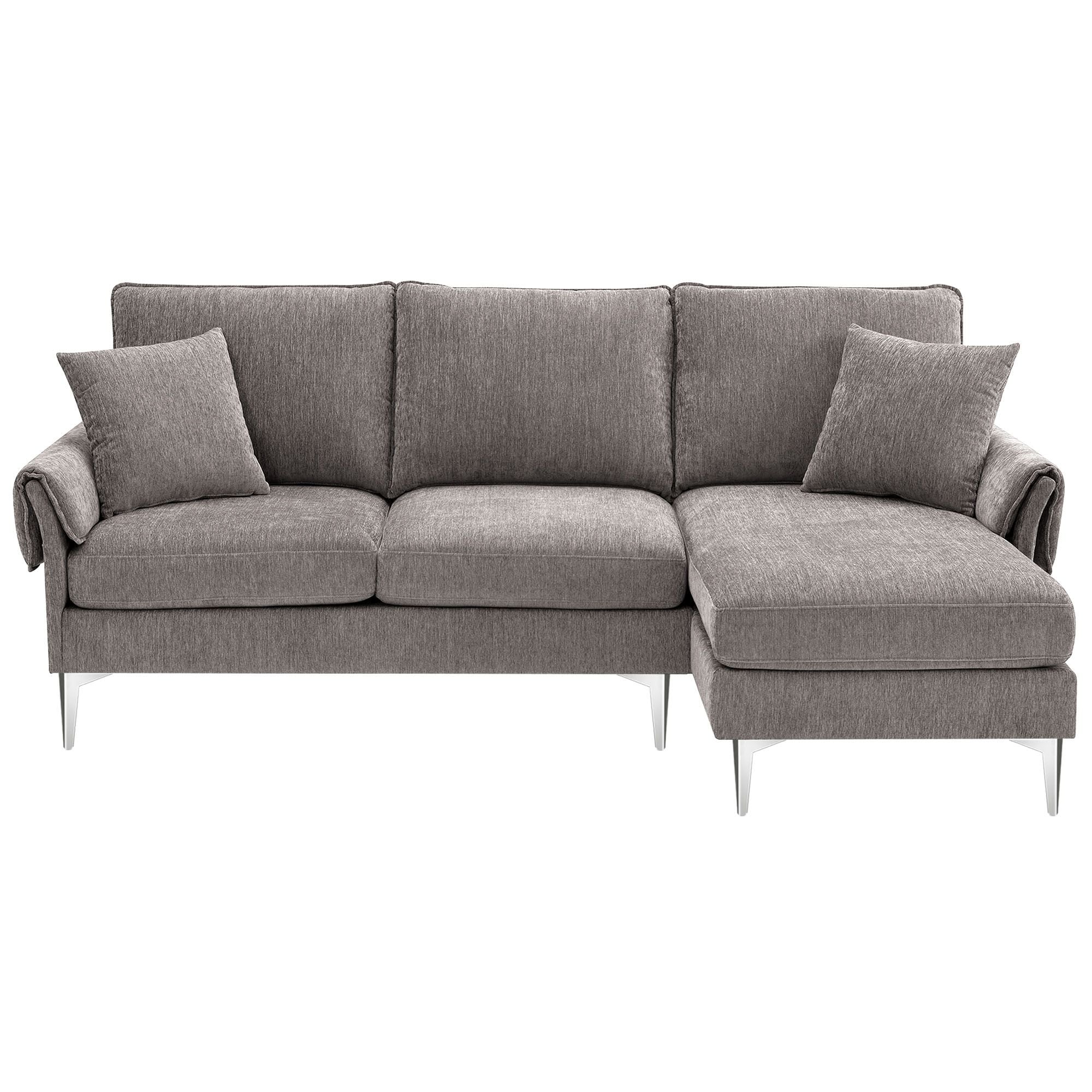 Nestfair SF10033D 84-Inches Modern Gray Reclining Sectional