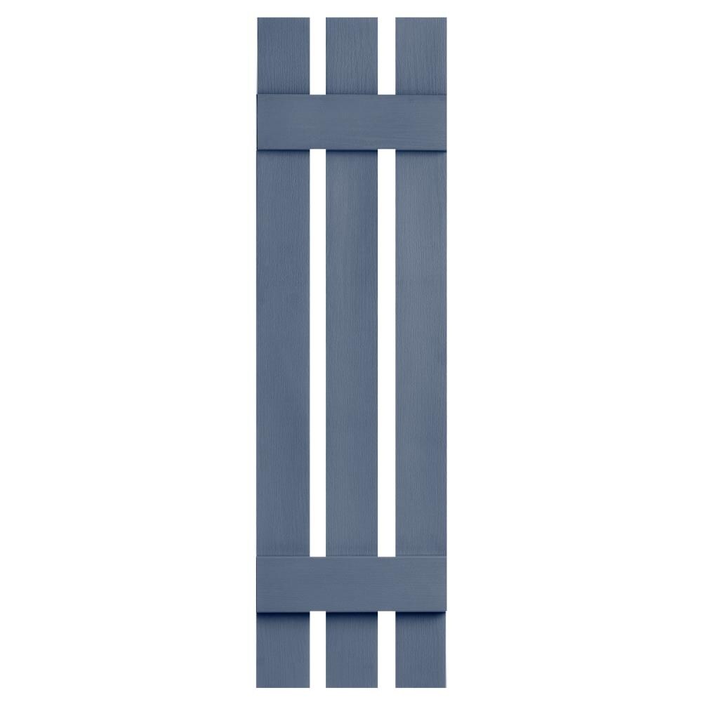 Alpha VNBB3S51BU 12.38-in W x 51-in H Blue Board and batten Spaced Exterior Shutters ( 2 -Pack )