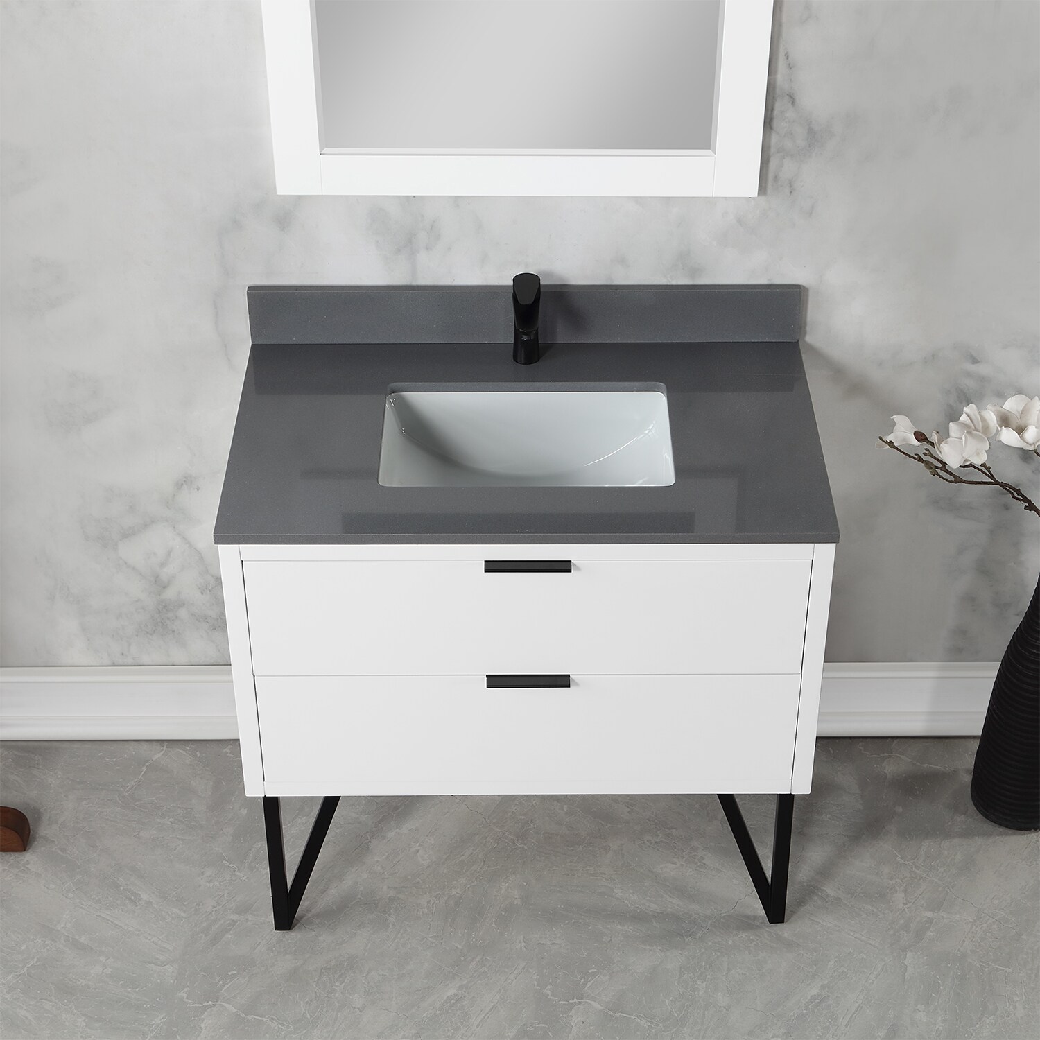 Altair 548036-WH-CG Bath-Vanity-Combo - View #2