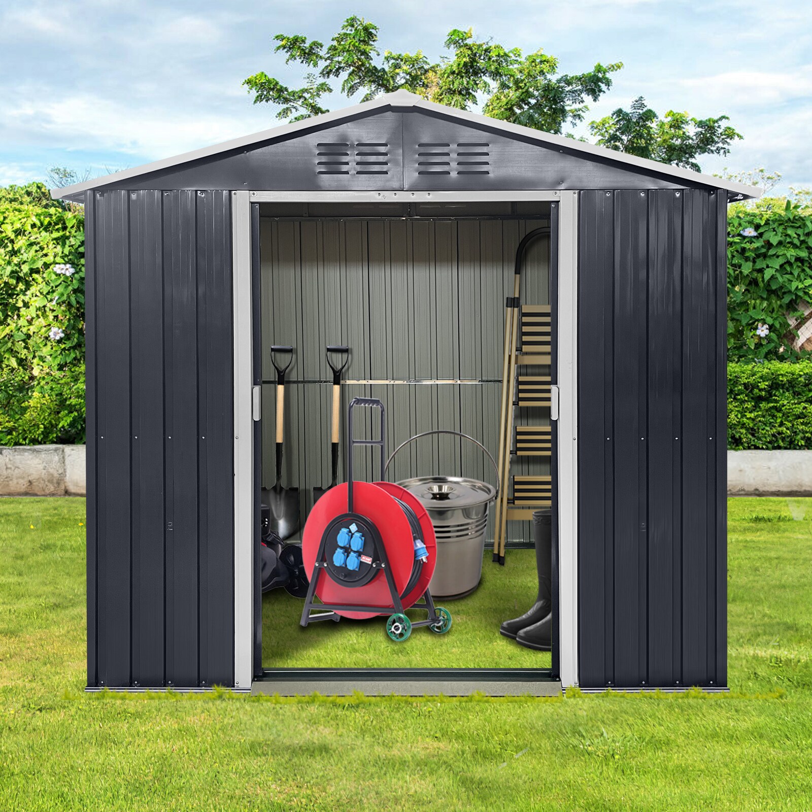 Flynama V-K1350107469 Metal-Storage-Buildings-Sheds - View #3