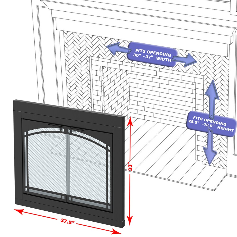 allen + roth FPDM306ORB Glass-Fireplace-Doors - View #10