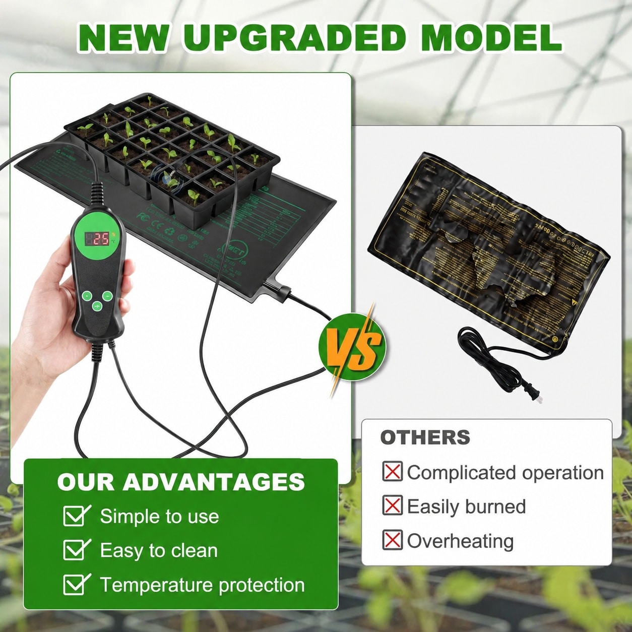 CYIKE Seedling Heat Mat with Built in Temperature Controller 10 x 20 75 ...