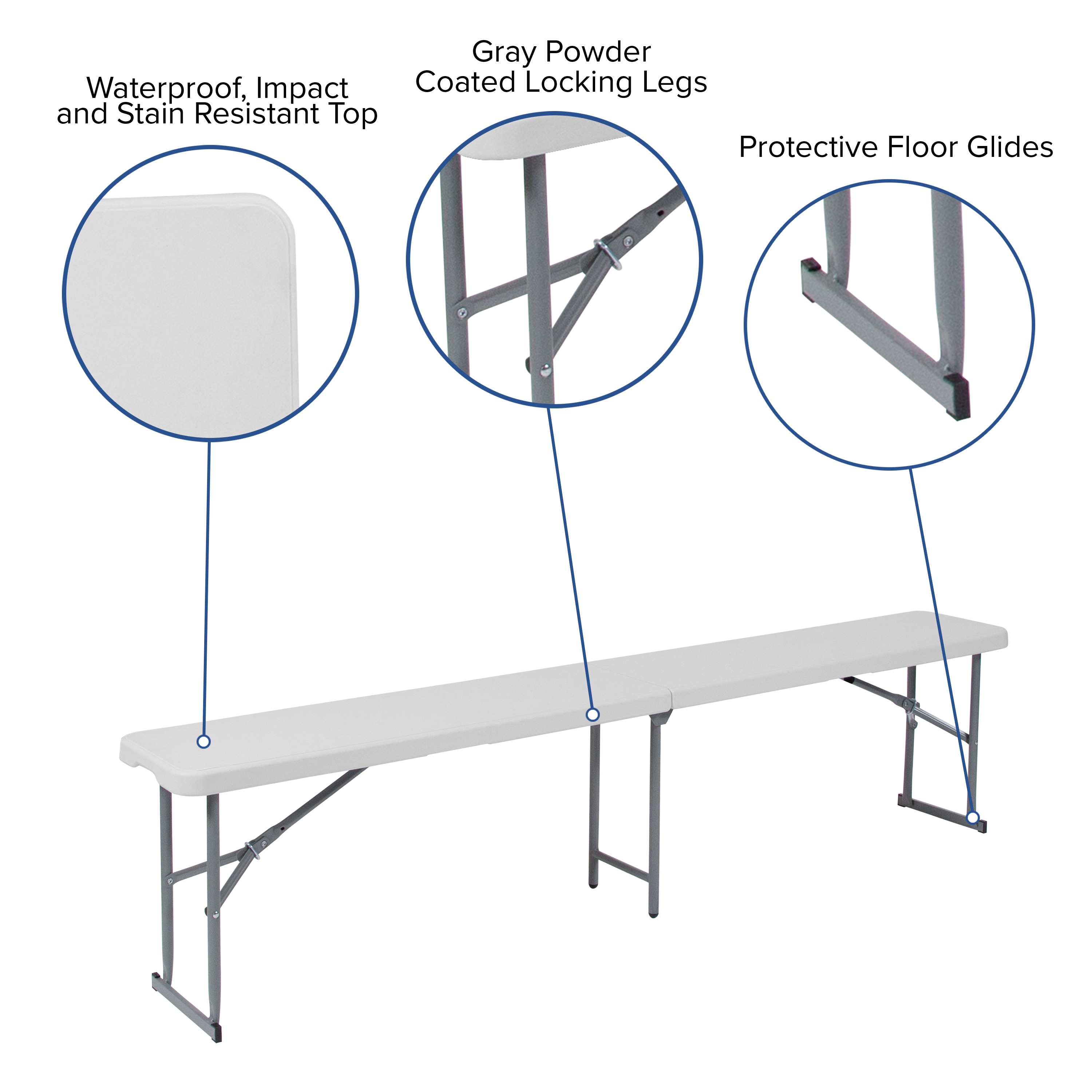Flash Furniture 889142216650 bench - View #4