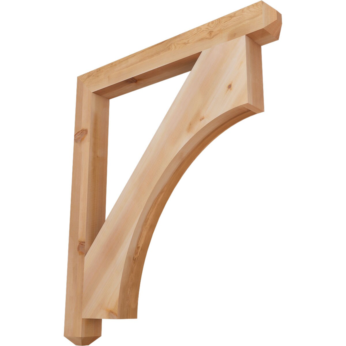 Ekena Millwork BKT04X38X44WTL04SWR Westlake craftsman smooth 3-1/2-in x 38-in x 44-in Western red cedar Brown Wood Standard bracket