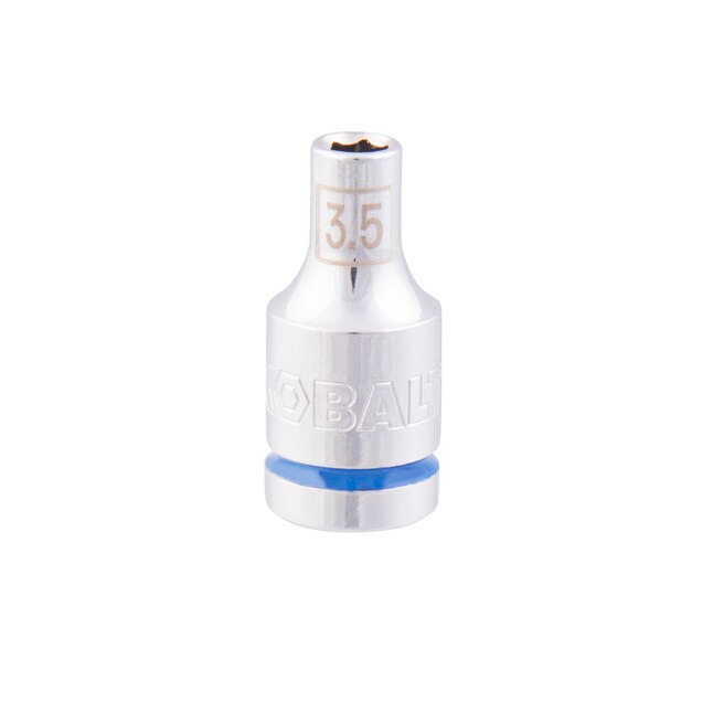 Kobalt Metric 1/4-in Drive 6-point 3.5mm Shallow Socket Kobalt Metric 1/4-in Drive 6-point 3.5mm Shallow Socket