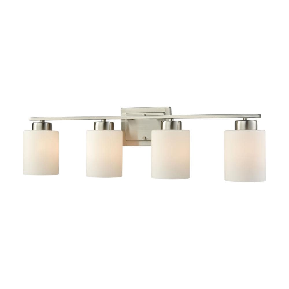 Thomas Lighting CN579412 Summit Place 29-in 4 -Light Brushed Steel Transitional Vanity light