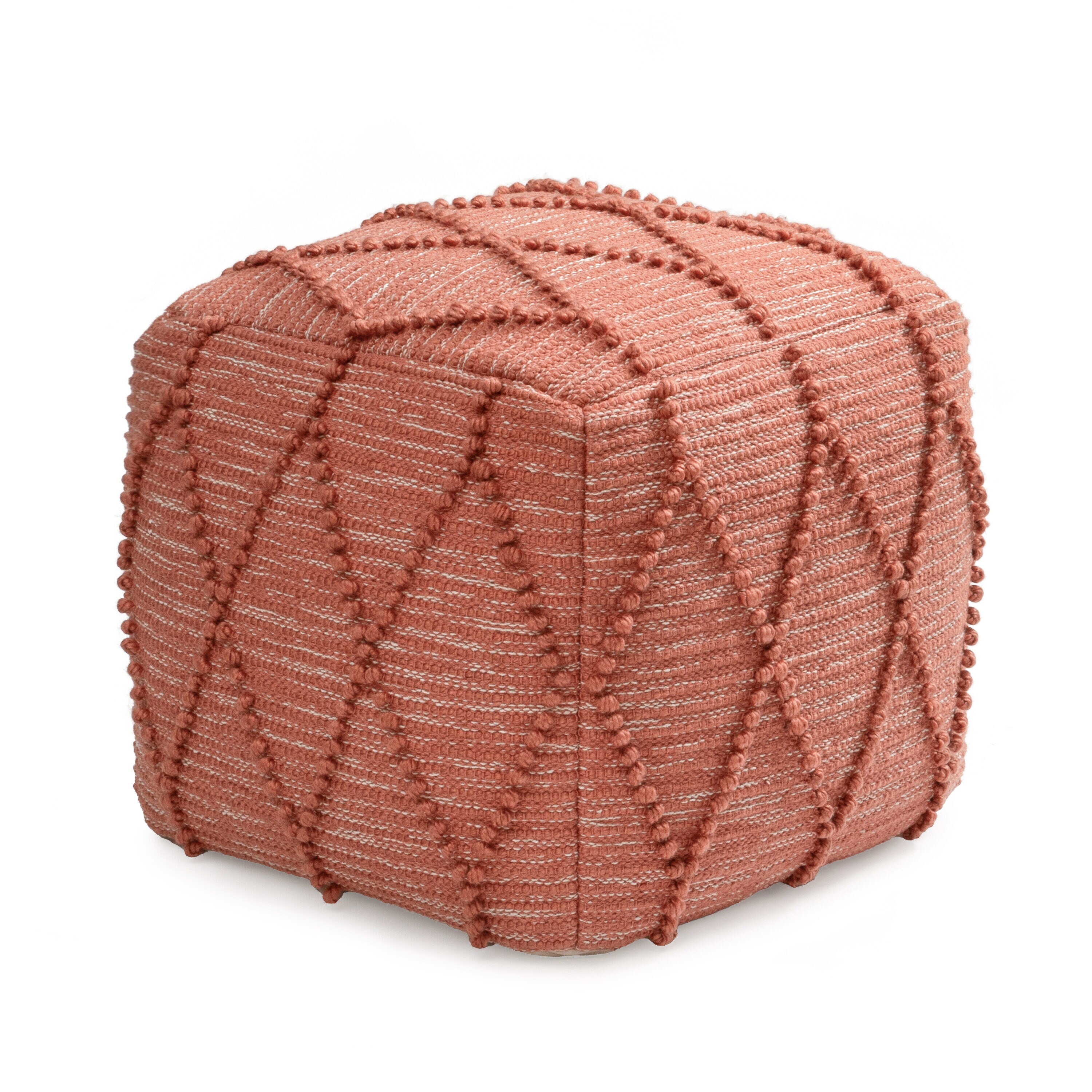 Anji Mountain AMBPF097-1917 Arqa Modern Terracota Pouf Ottoman