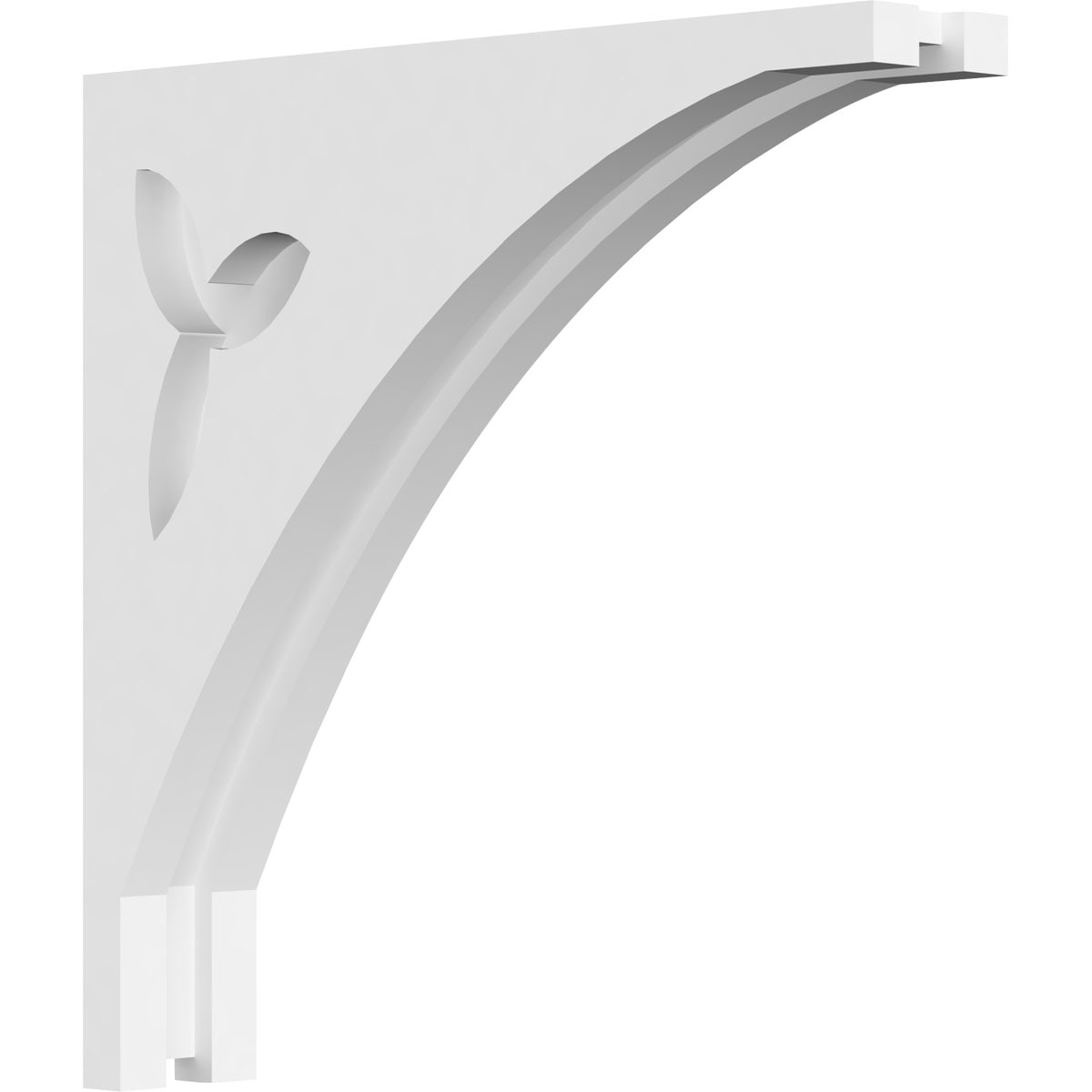 Ekena Millwork CORP01X10X10NA 1.875-in x 10-in x 10-in Naple Unfinished White PVC Paintable Corbel