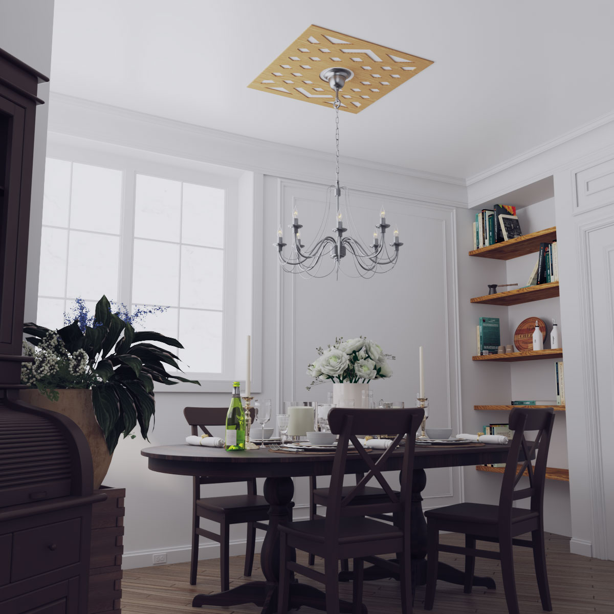 Ekena Millwork CMWP32X32X0250CHRO Ceiling-Medallions - View #12