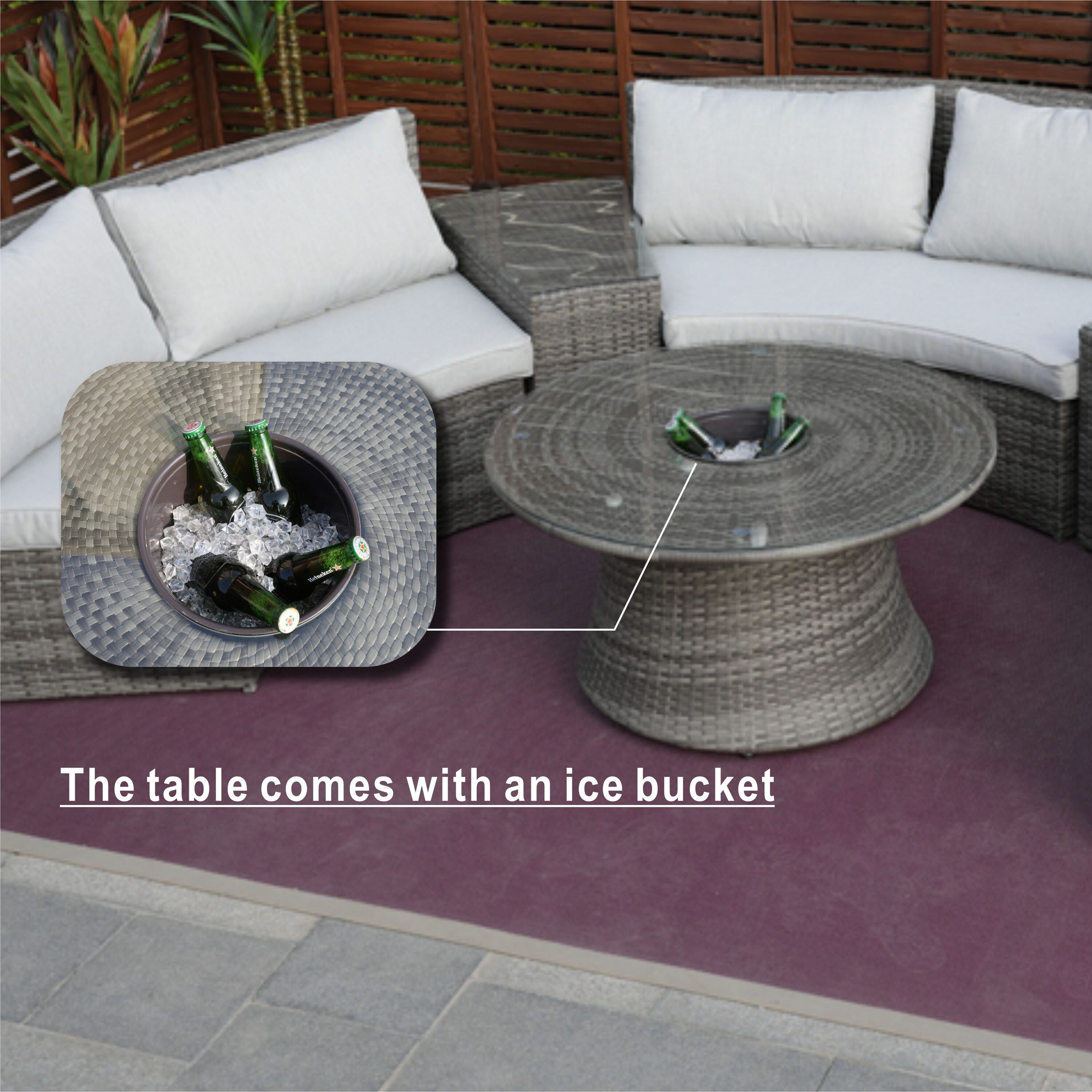 Direct Wicker DWS-1205B-GRAY Patio-Conversation-Sets - View #6