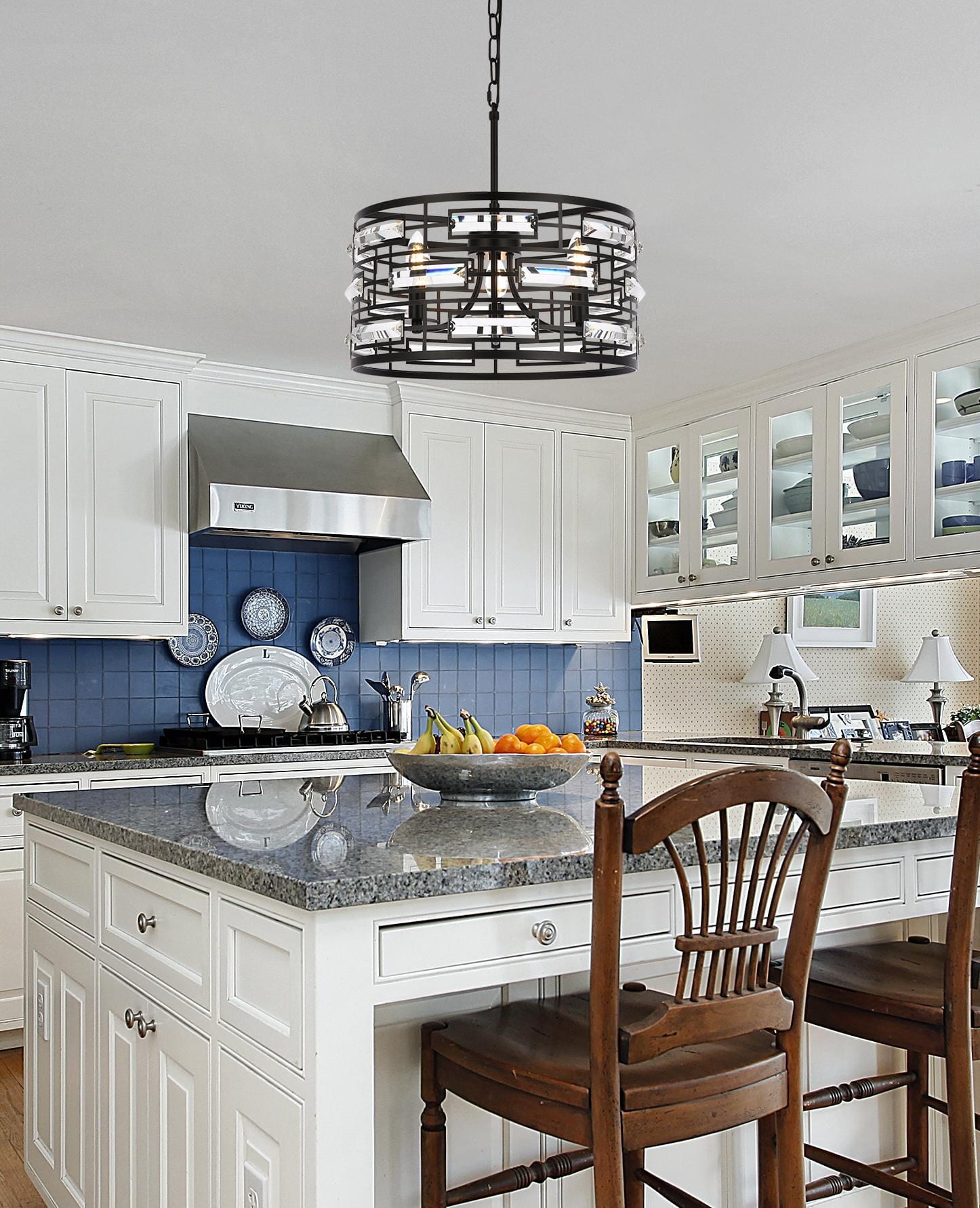 Elegant Decor HF3324D16BK Pendant-Lights - View #2