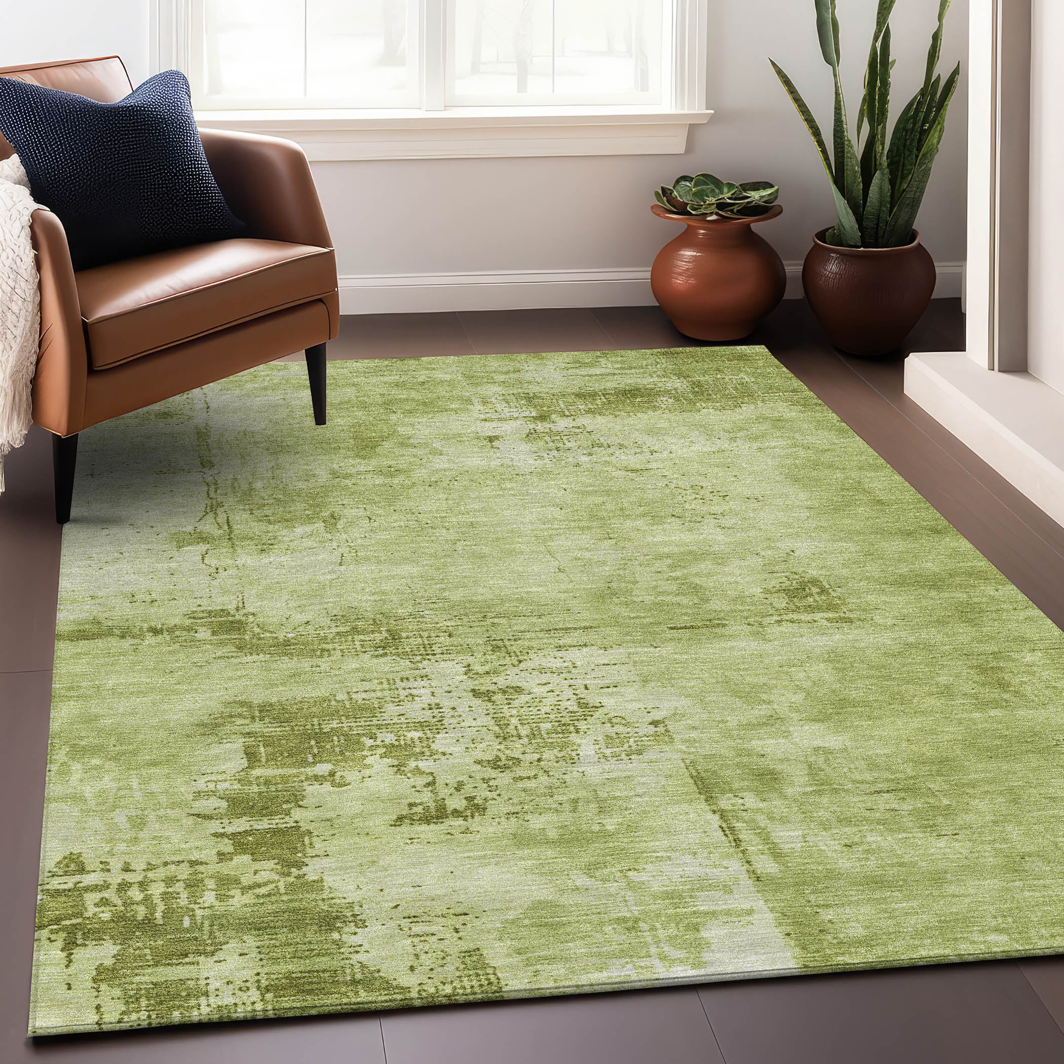 Addison Rugs ACN1062LM9X12 Chantille ACN1062LM 9 x 12 (ft) Polyester Lime Rectangular Indoor/Outdoor Geometric Machine washable Area rug