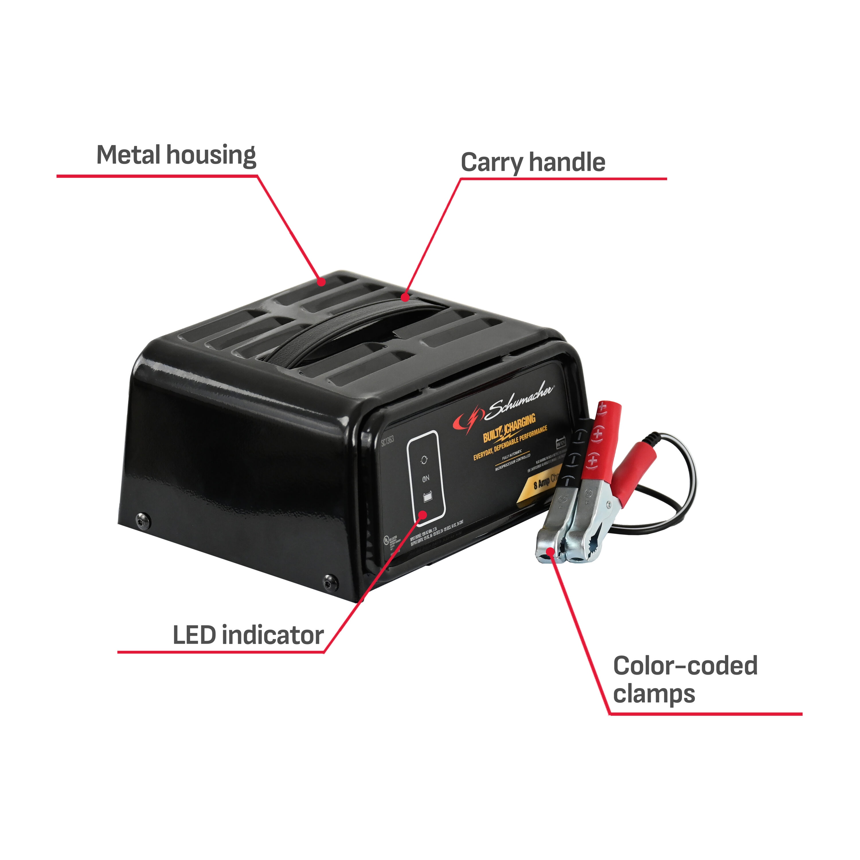 2/8/15 Amp Automatic Microprocessor Controlled Battery Charger