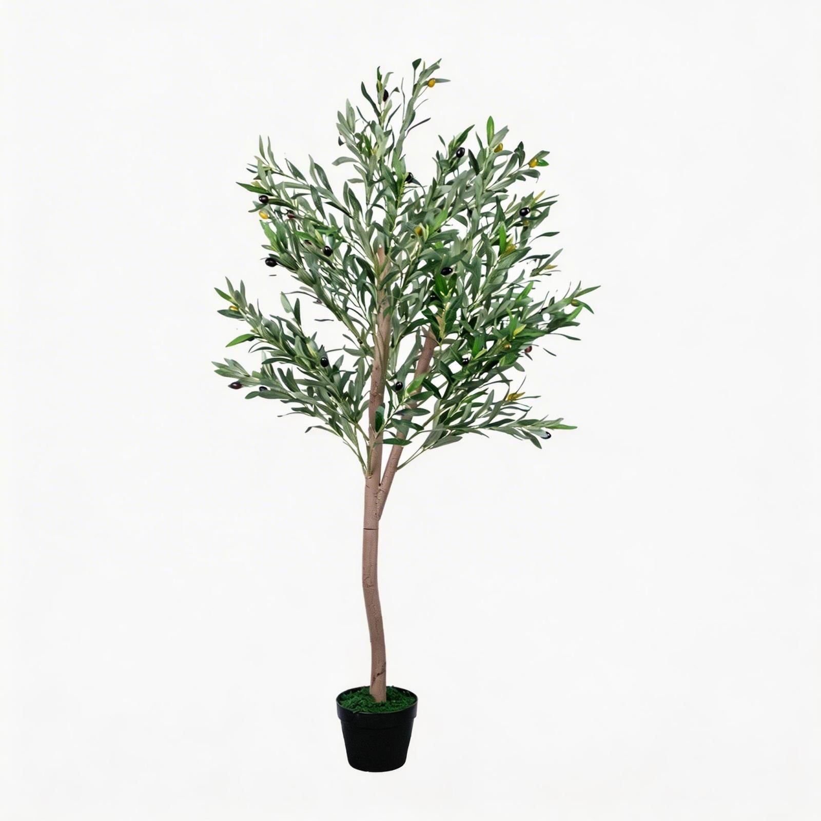 Aoile Olive Trees Artificial Indoor 5FT Tall Faux Olive Tree with ...