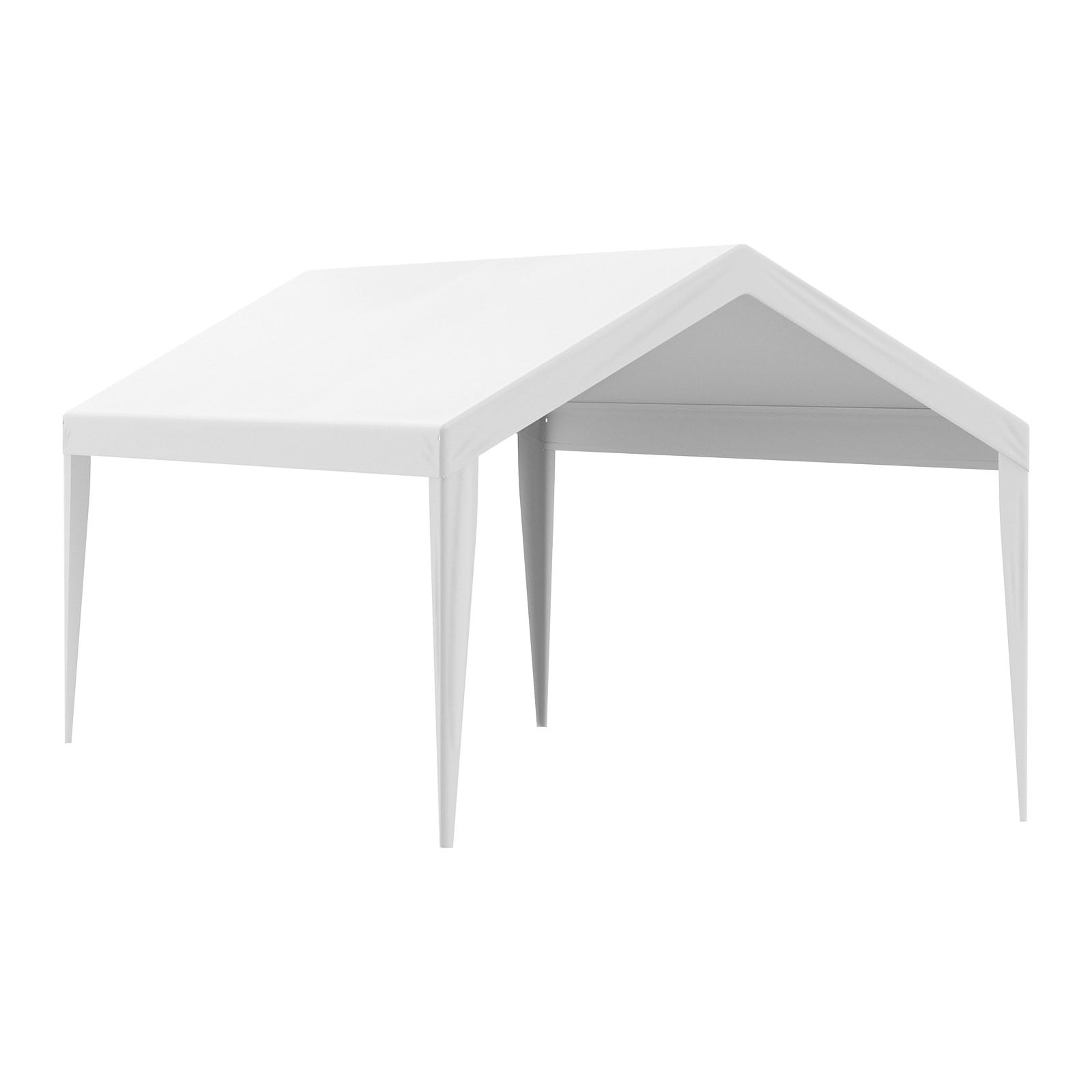 GIVIMO - 10 x 20-ft Carport Replacement Top Cover Canopy Heavy-Duty Waterproof UV Protected PE Fa...