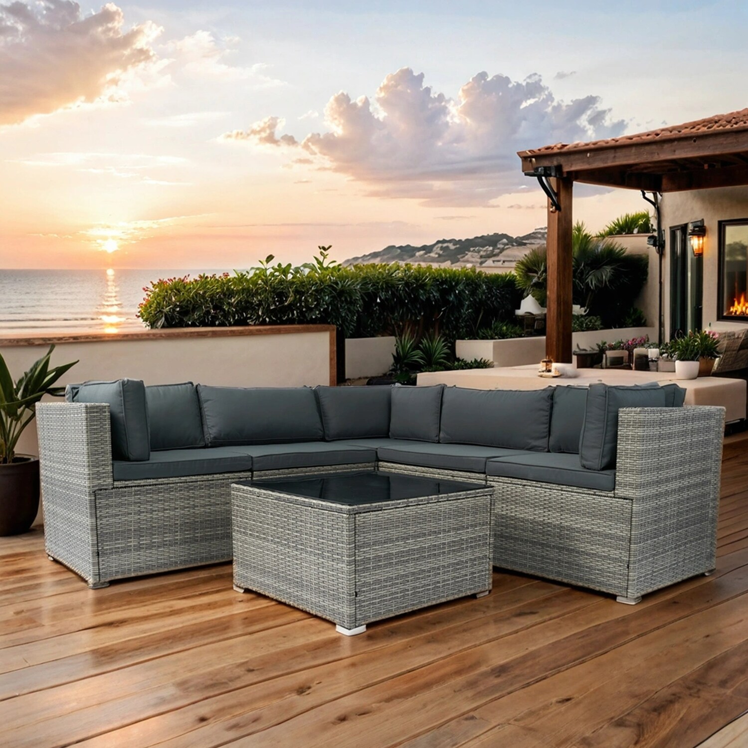 SINOFURN SYA710024GY Patio-Sofas-Daybeds - View #14