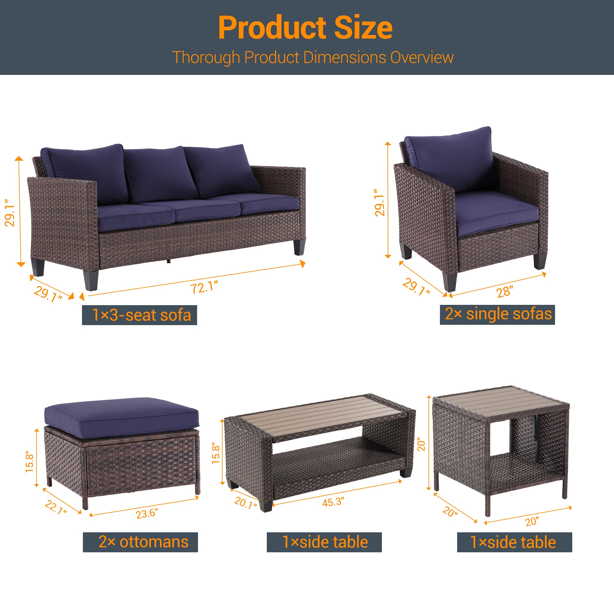 ACEGOSES LW-115BNY-S1T3 Patio-Conversation-Sets - View #2