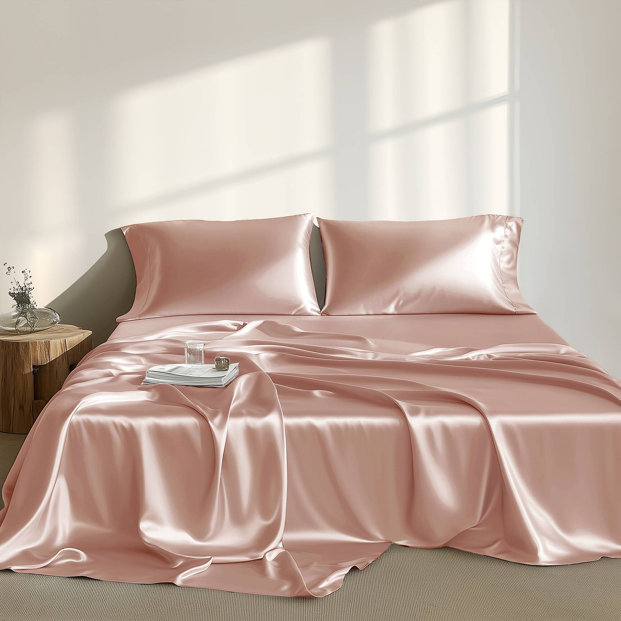 Madison Park Essentials MPE20-1100 Twin Polyester Blush Bed Sheet Set