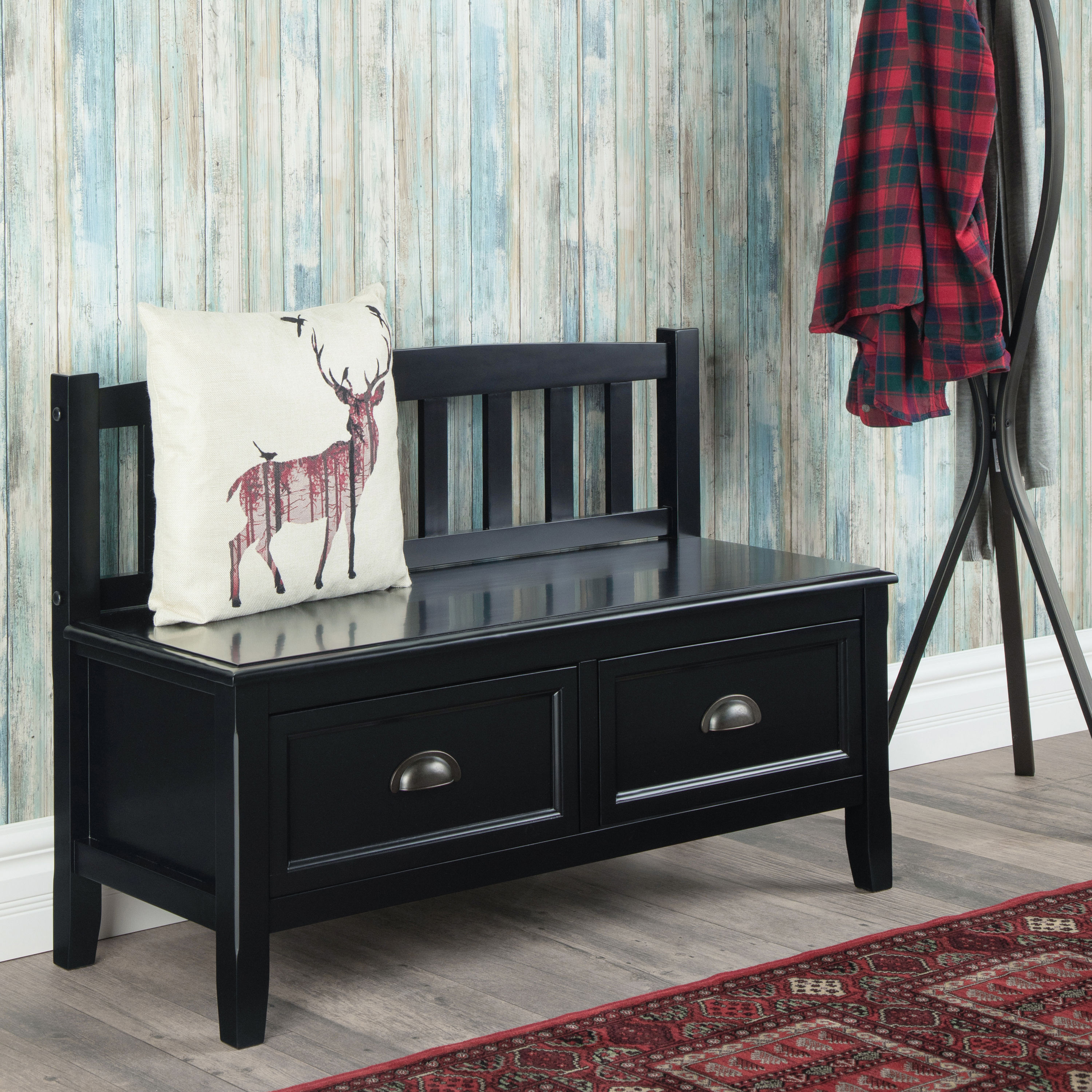 Simpli Home AXCBURBEN-BL bench - View #8