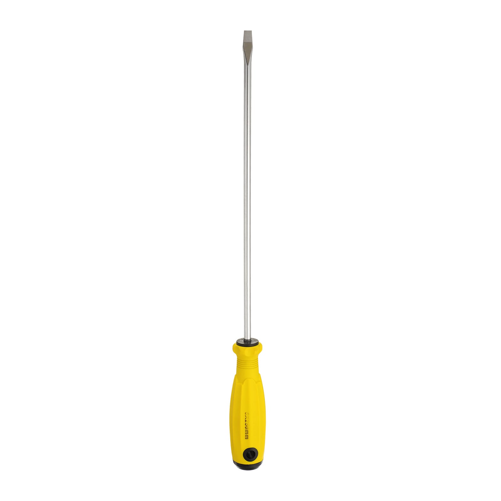 Harfington SL6 Flat Head Screwdriver 14.4 Inch Magnetic Slotted Screwdrivers 9.8 Inch CR-V with Ergonomic Handle for DIY Repairing Yellow #S26031000UX4232