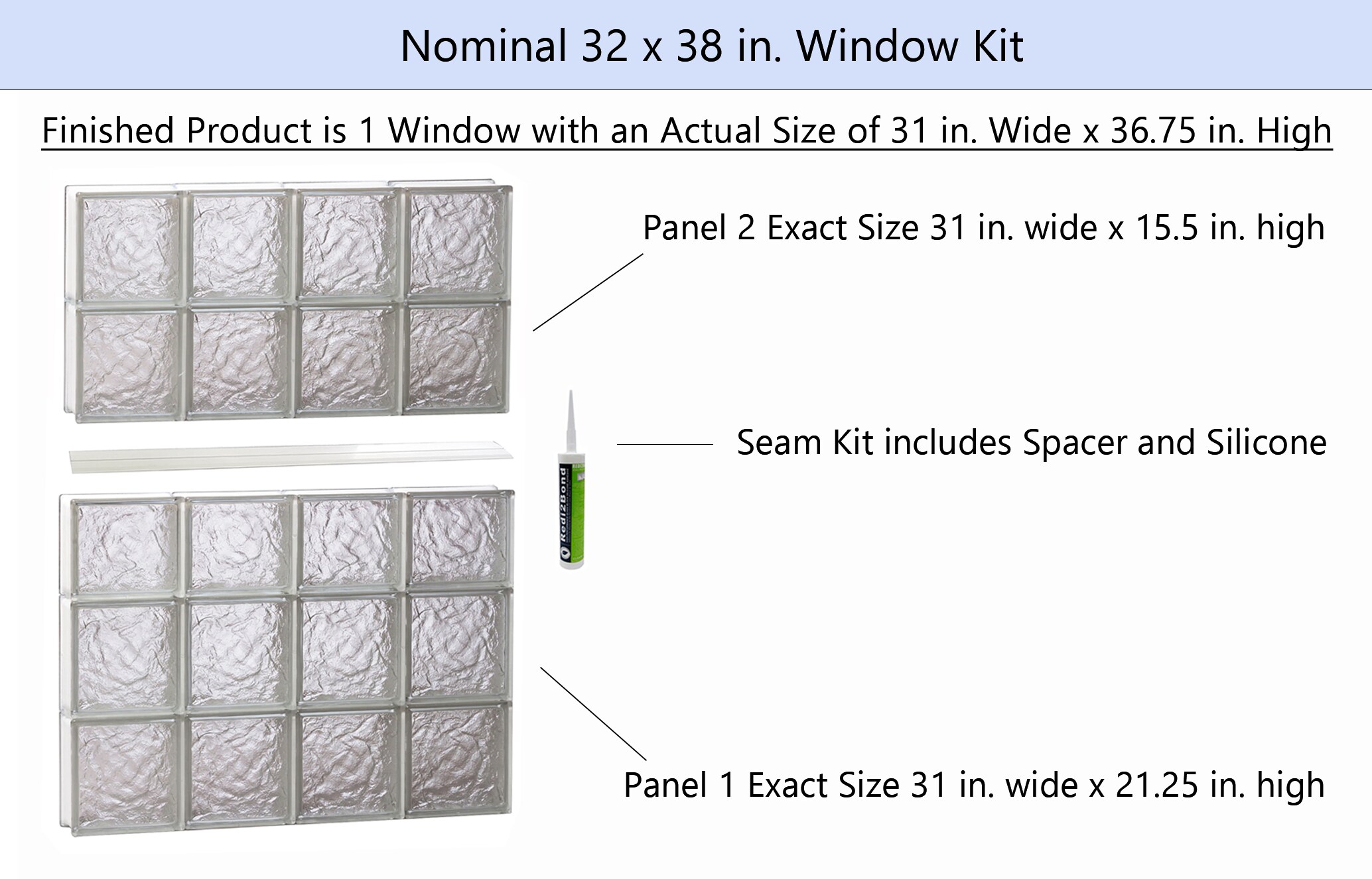REDI2SET S3238IS Glass-Block-Windows - View #2