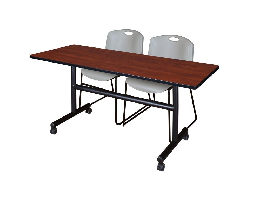 Regency MKFT6024CH44GY Training Red 4-Person Training Table (60-in W x 29-in H)