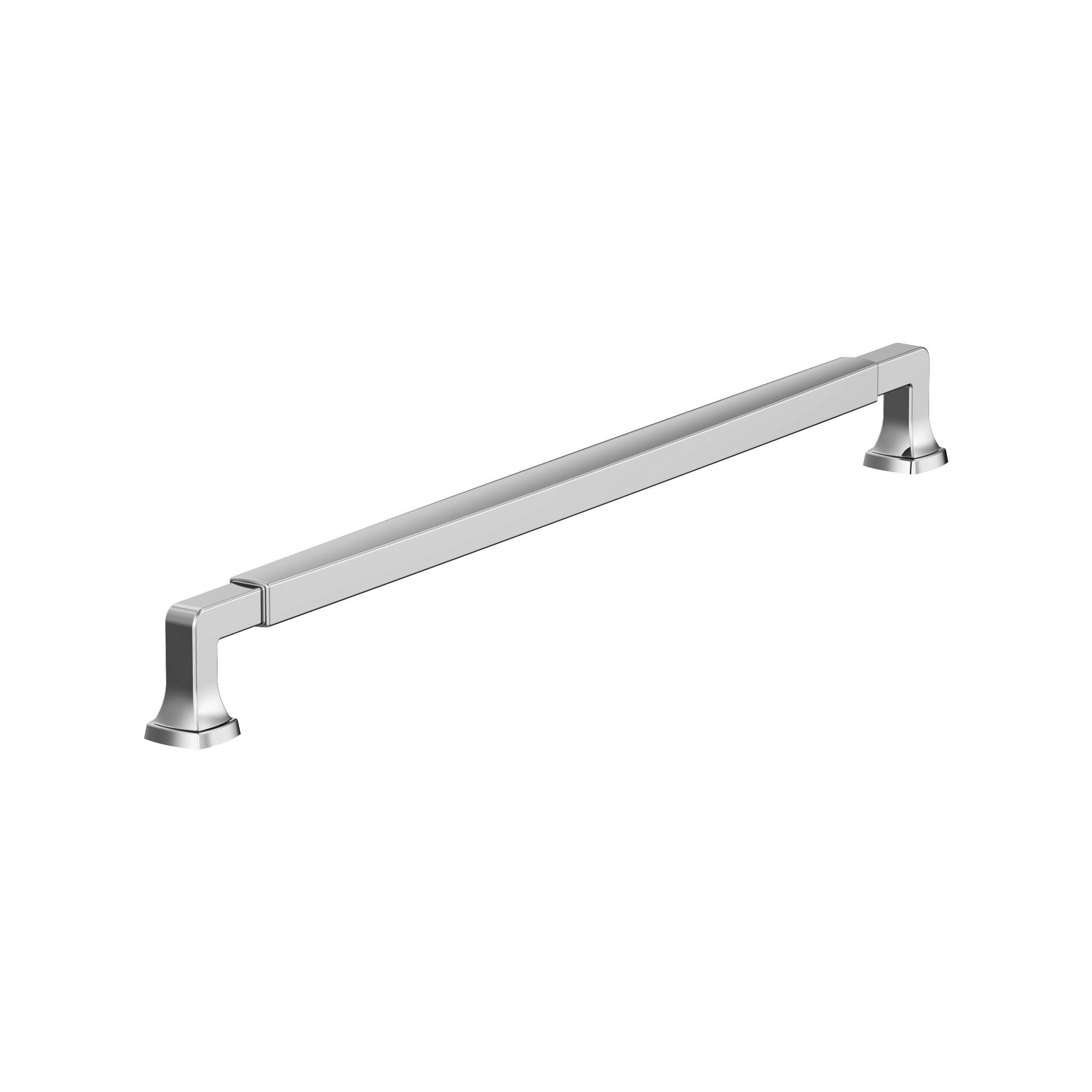 Amerock BP5406126 Stature 18-in , 457mm Center to Center Polished Chrome Cylindrical Bar For Use on Appliances Drawer Pulls