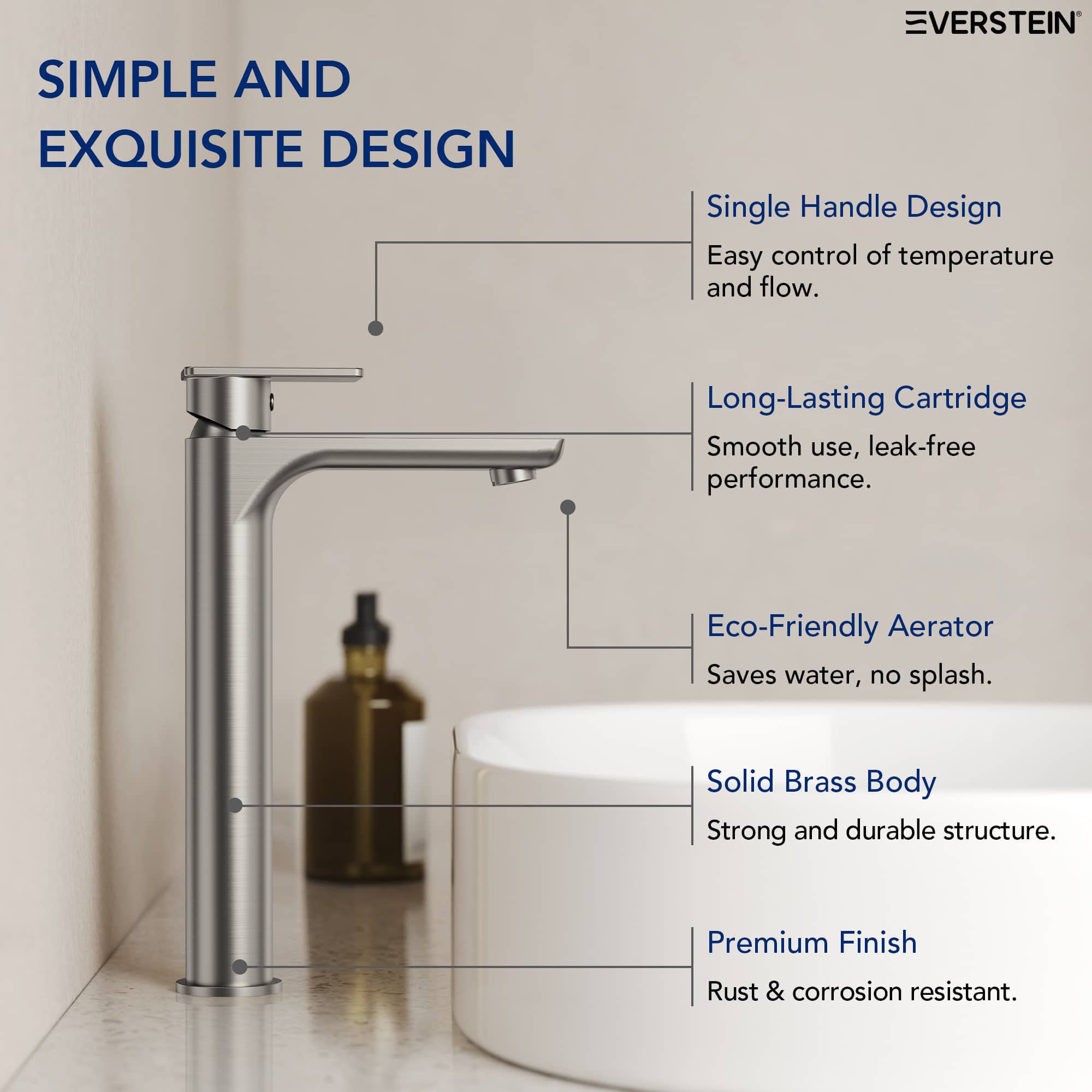 EVERSTEIN SFS-1121-NK Lavatory-Faucets - View #6