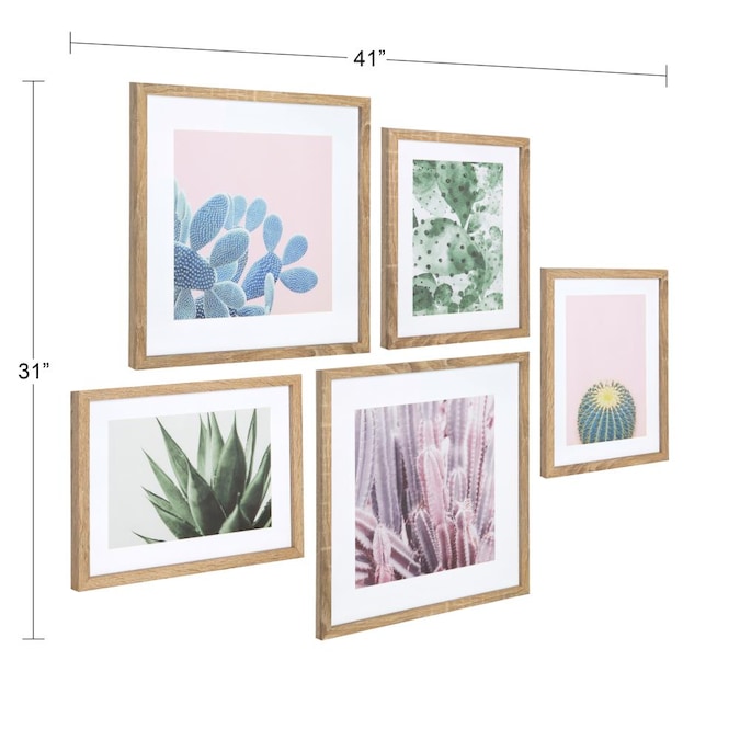 Kate and Laurel Modern Brown Framed 14.8-in H x 14.8-in W Botanical ...