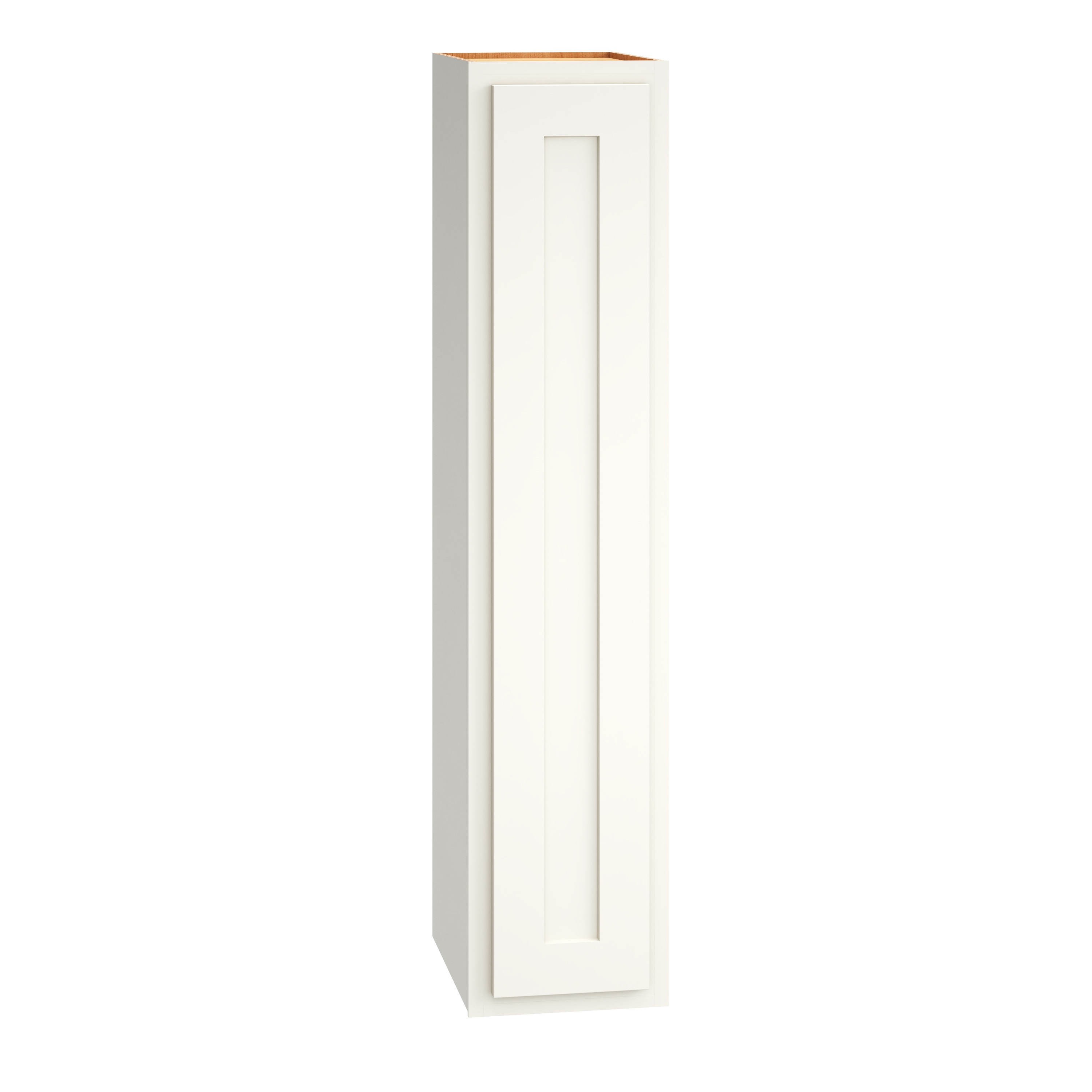 Diamond Express Jamestown 9-in W x 42-in H x 12-in D White Partial Overlay Wall Fully Assembled Plywood Cabinet (Recessed Panel Shaker Door Style)
