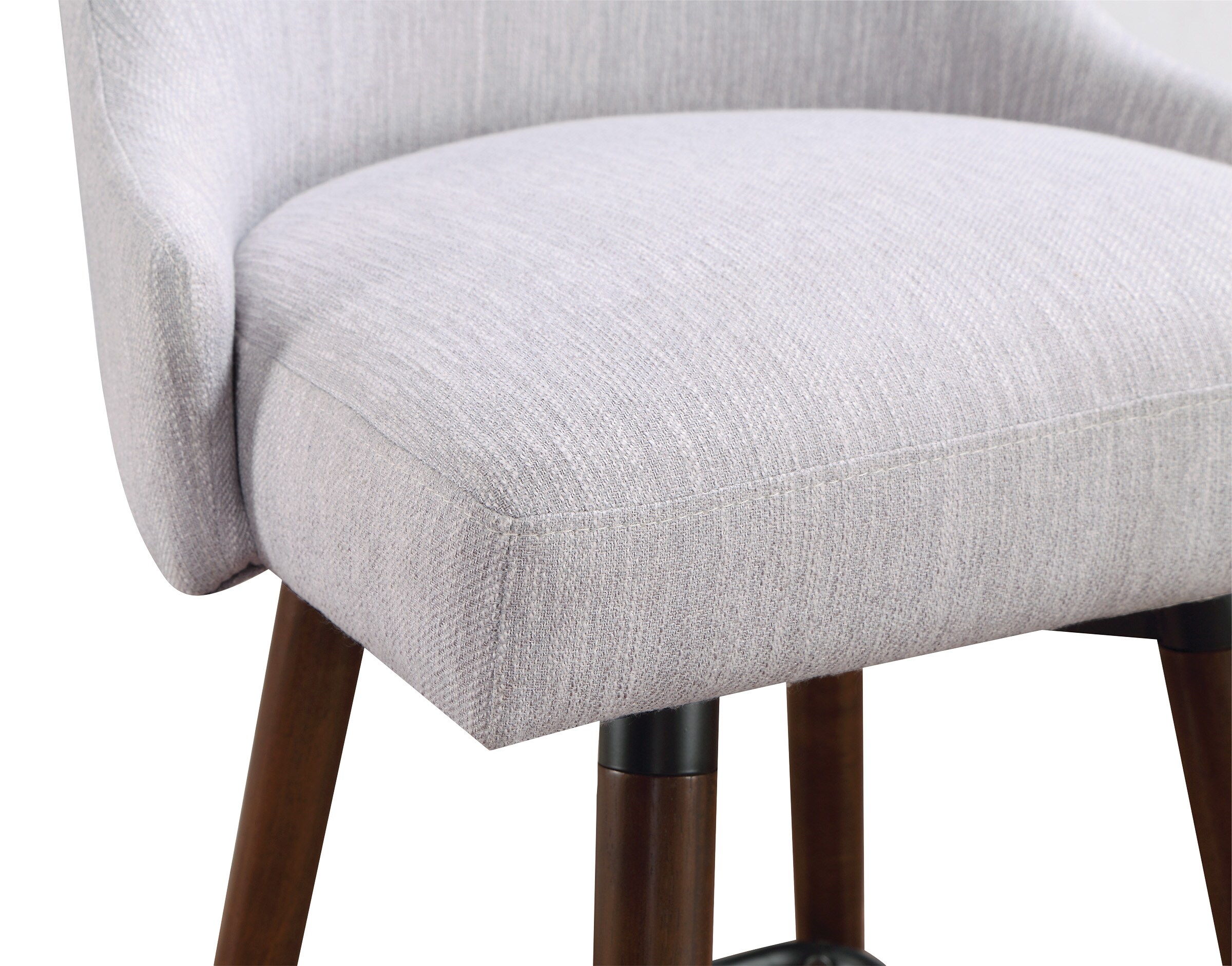 Bagford 26" Gray Swivel Counter Stool with Wood Legs