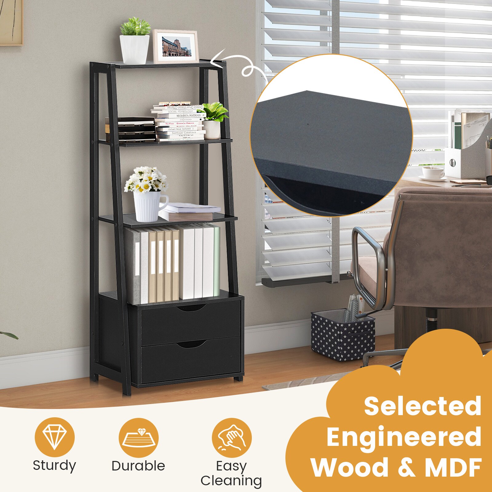 Slickblue D-CO-88926WH bookcases - View #2