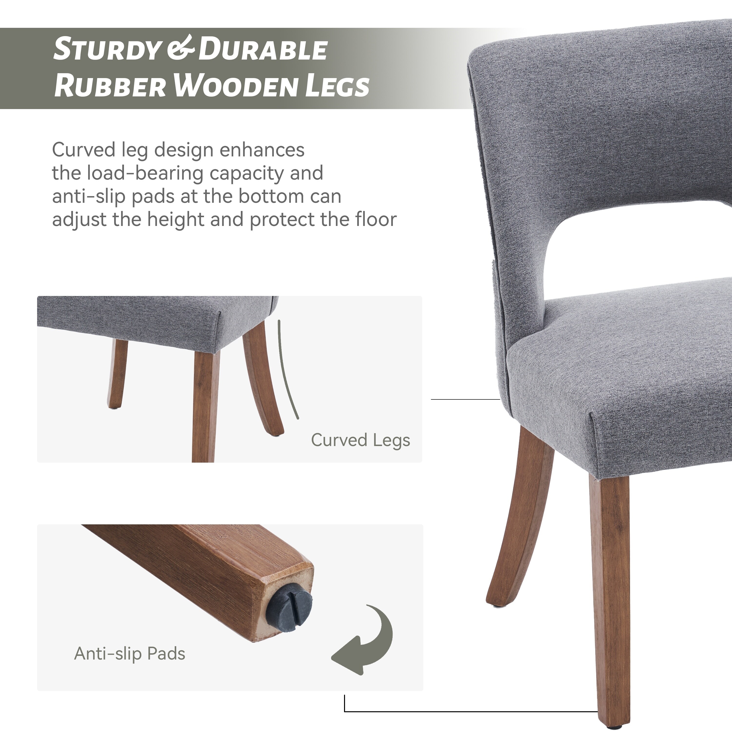 Keoni VK-007-GRYF4 Dining-Chairs - View #6
