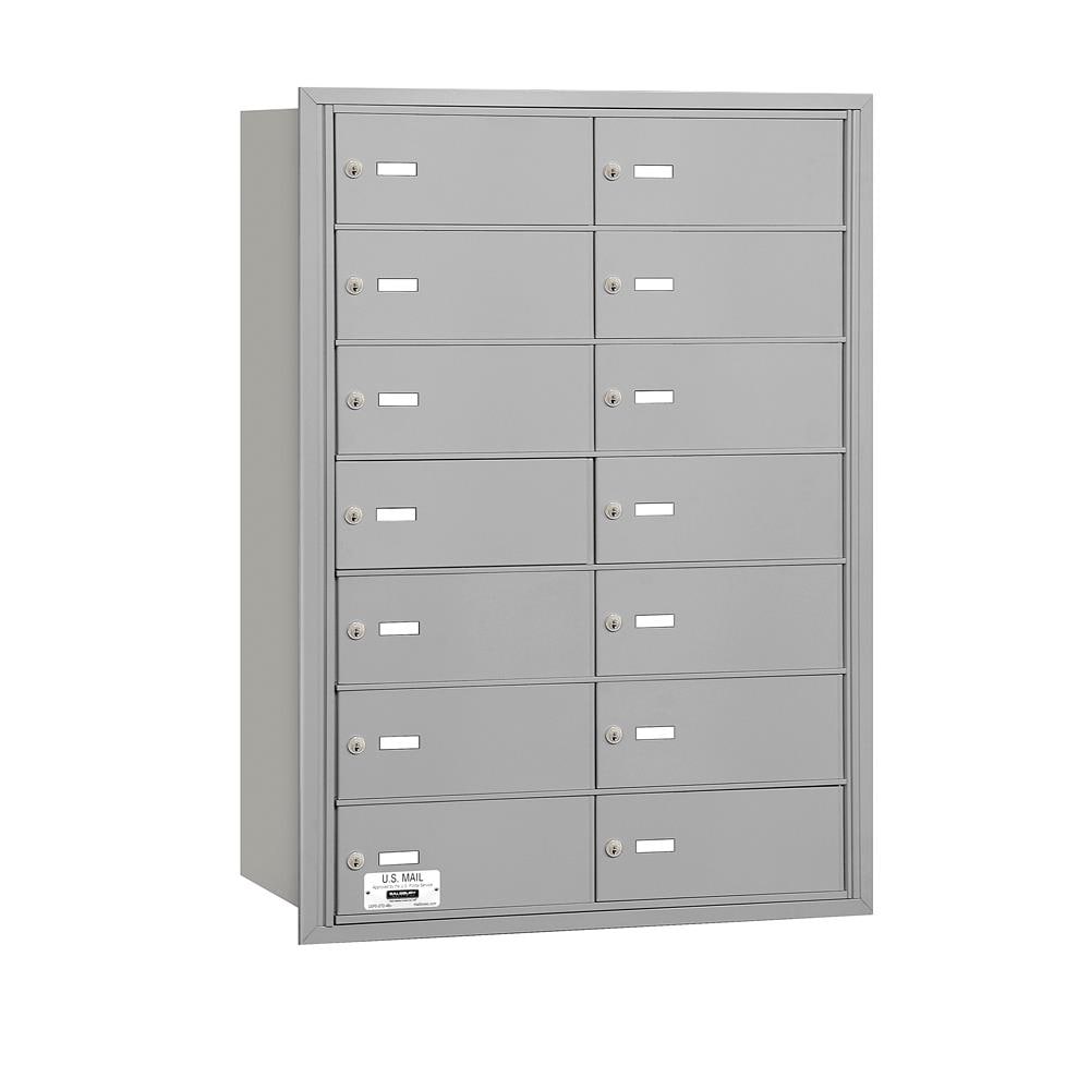 SALSBURY INDUSTRIES 3614ARP Recessed Mount Gray Metal Extra Large Lockable Cluster Mailbox