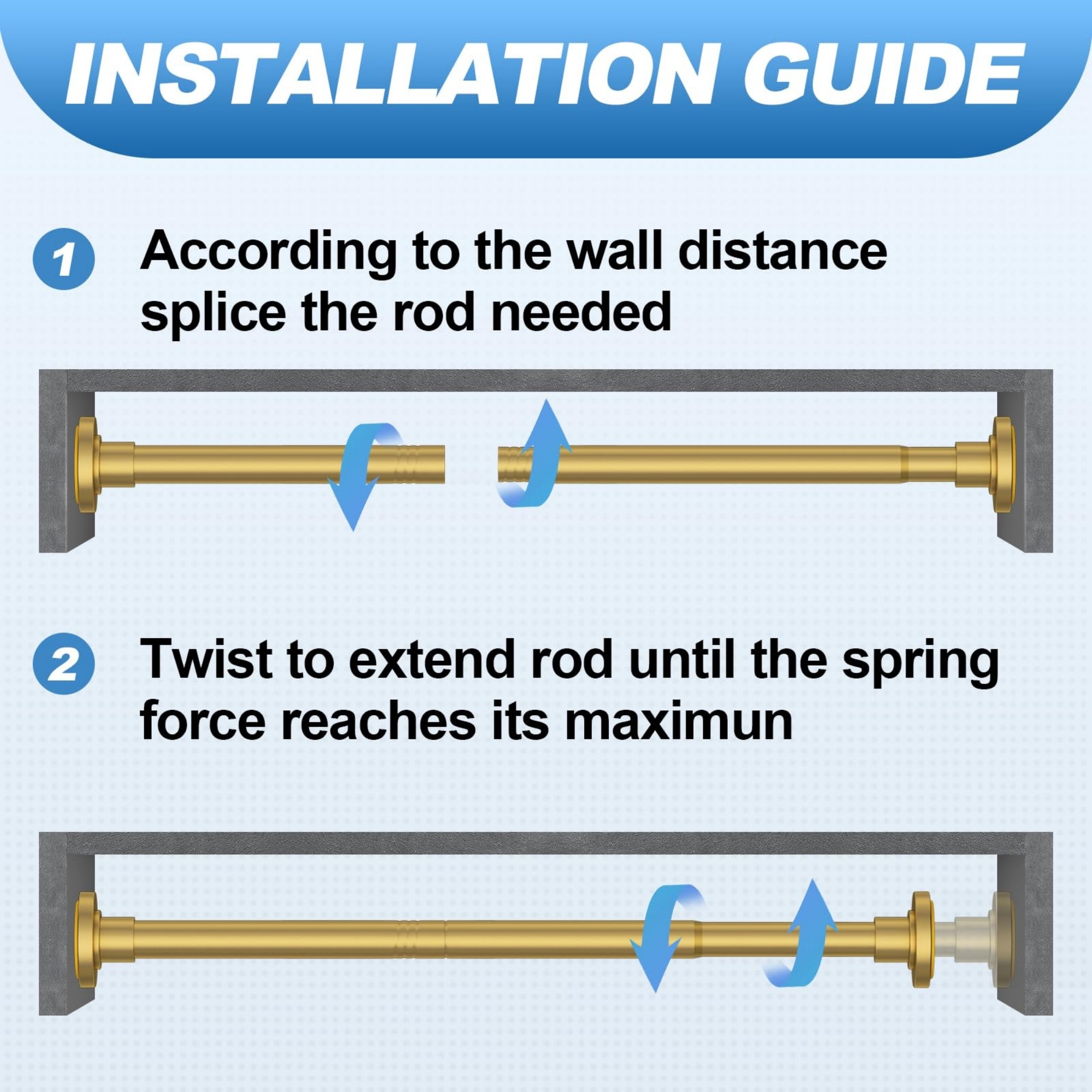 Wudkey L4-MU0J3V Shower-Rods - View #7