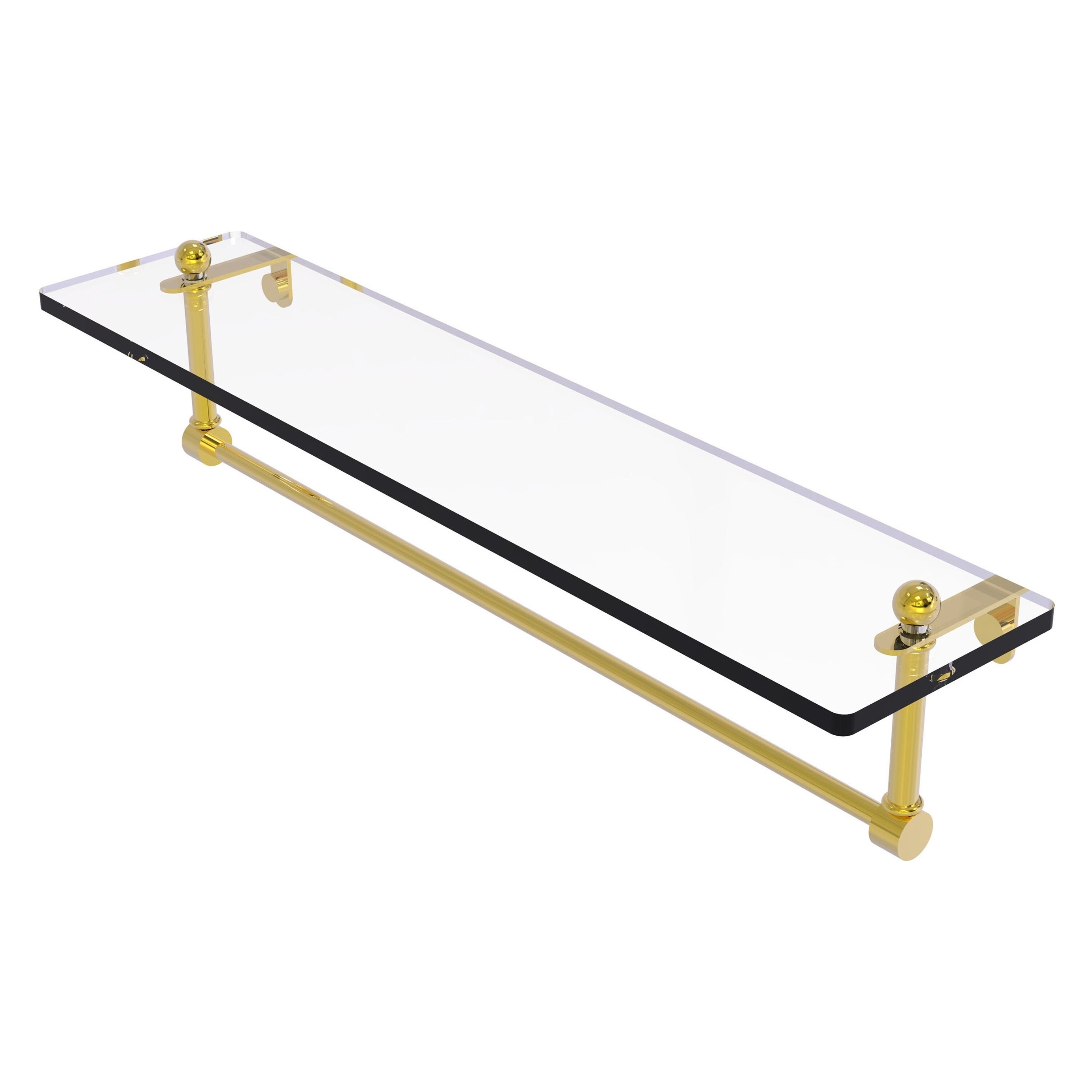 Allied Brass PR-1/22TB-PB Prestige Regal Polished Brass Wall mount Bathroom Shelf ( 22-in x 5-in x 5-in )