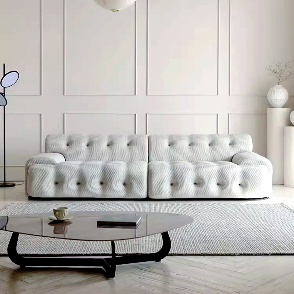 BuotiqHom DH-S3-129LG 102.4-in Casual Gray Loveseat