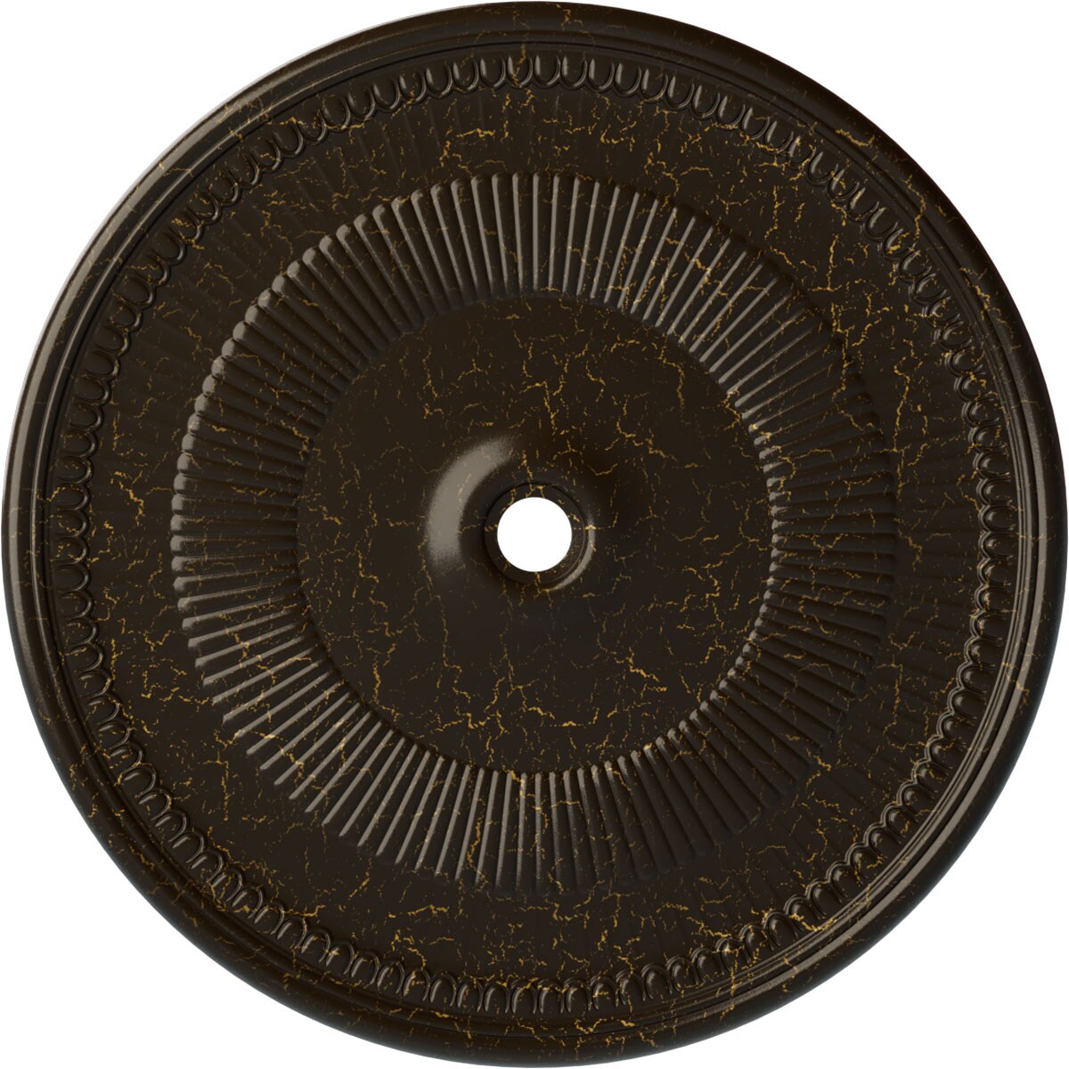 Ekena Millwork CM51NESHC Nevio 51.125-in W x 51.125-in L Painted Stone Hearth Crackle Polyurethane Whole Ceiling Medallion