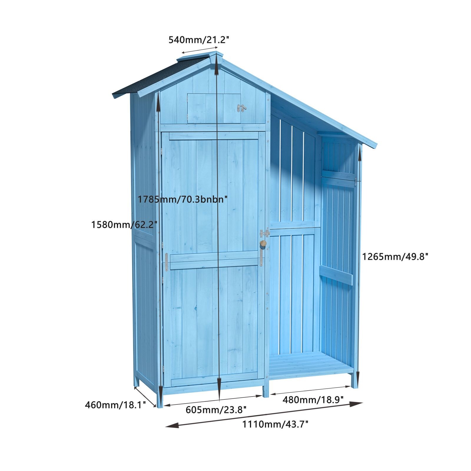 WELLFOR GIZTT120BE-2 Wood-Storage-Buildings - View #2
