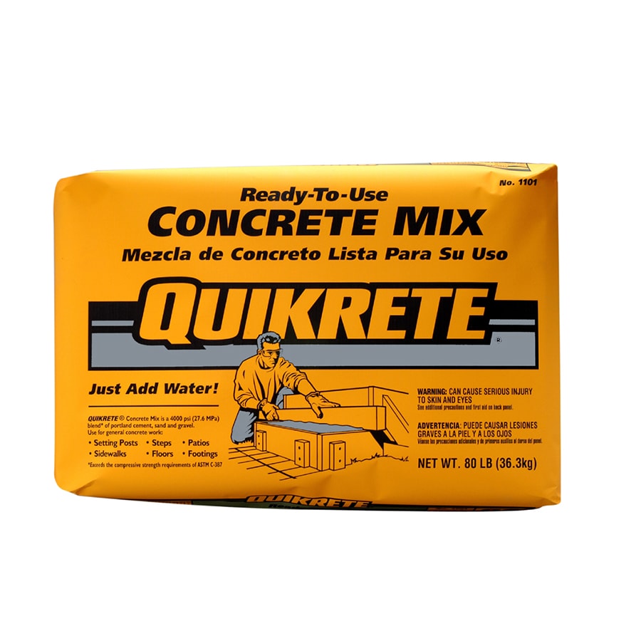 QUIKRETE 80-lb High Strength Concrete in Concrete Mix department at Lowes.com