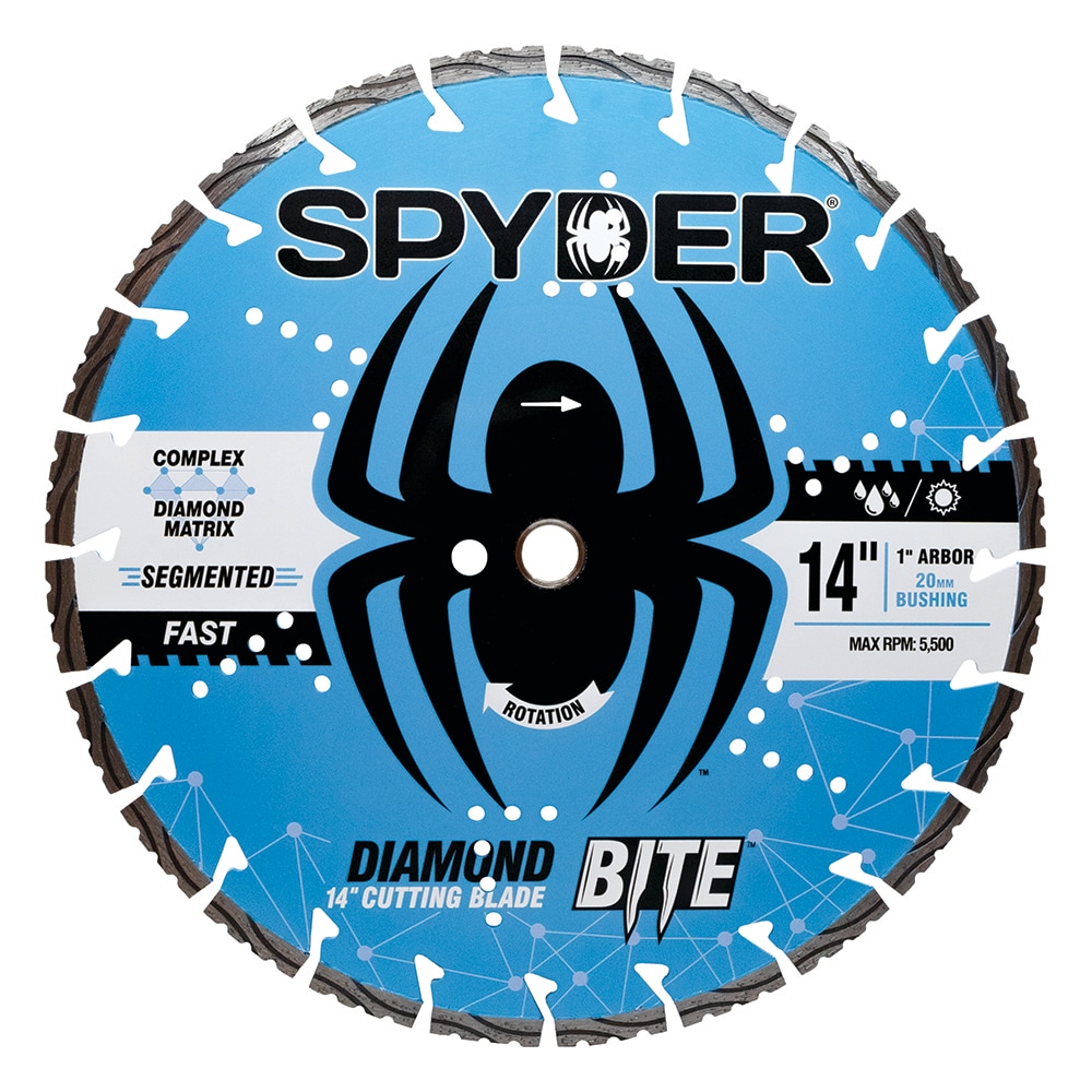 Diamond Bite 14-in Wet/Dry Segmented Rim Diamond Saw Blade | - Spyder 14126