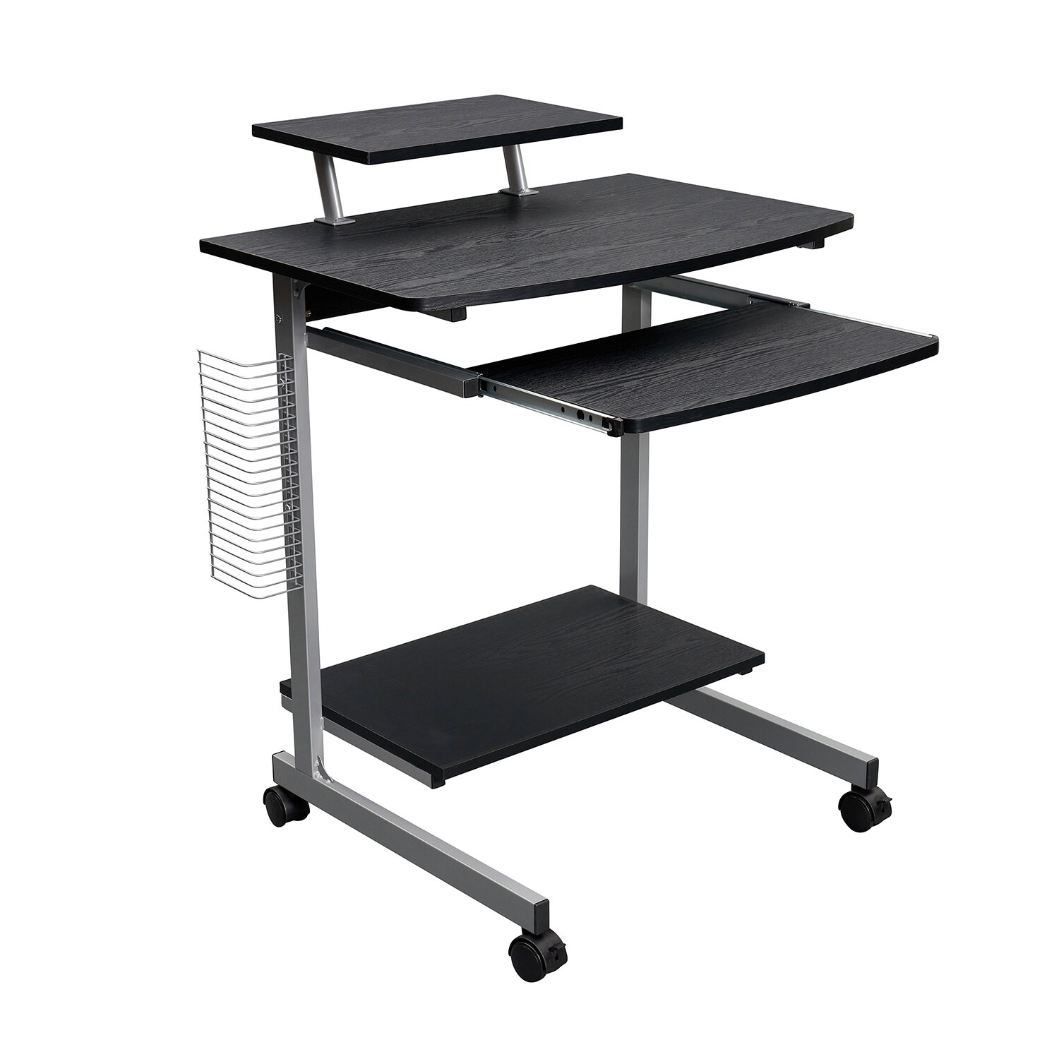GZMR RTA-8406-ES Computer Cart With Storage 25.5-in Brown Modern/Contemporary Computer desk