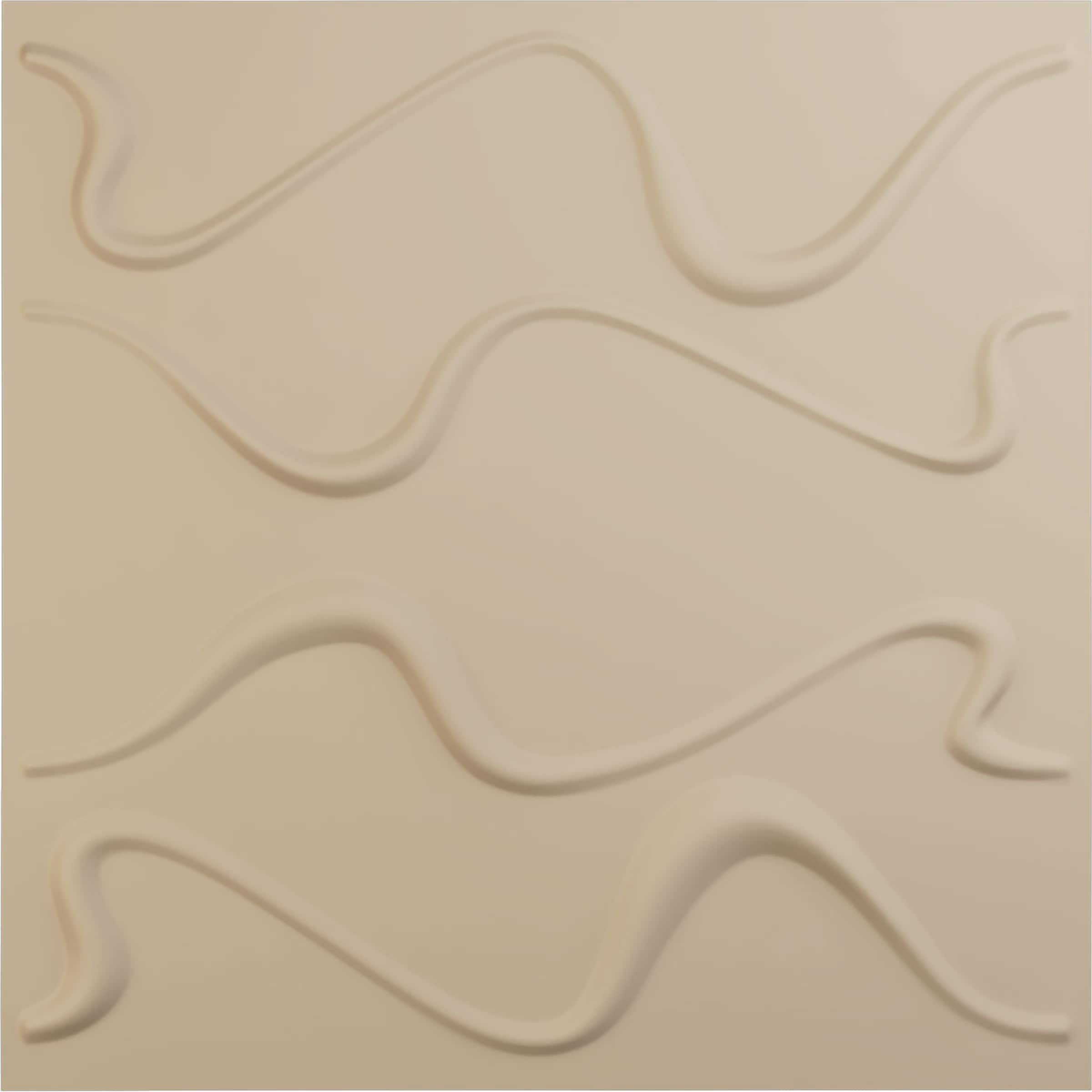 Ekena Millwork WP20X20VEGBE 19-5/8-in x 19-5/8-in Embossed Paintable/Stainable Brown/Tan PVC Wall Panel (