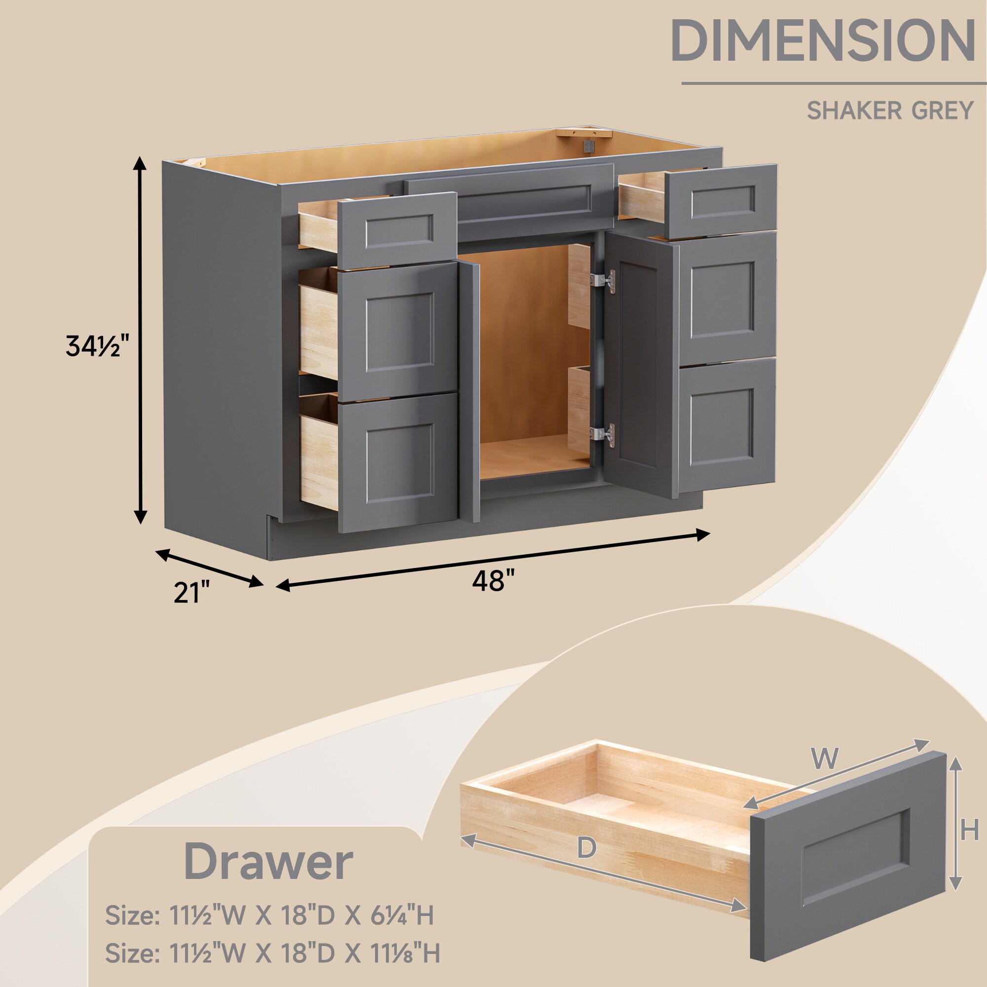 LOVMOR SF-Y-VDDB-CG-14 vanities - View #10
