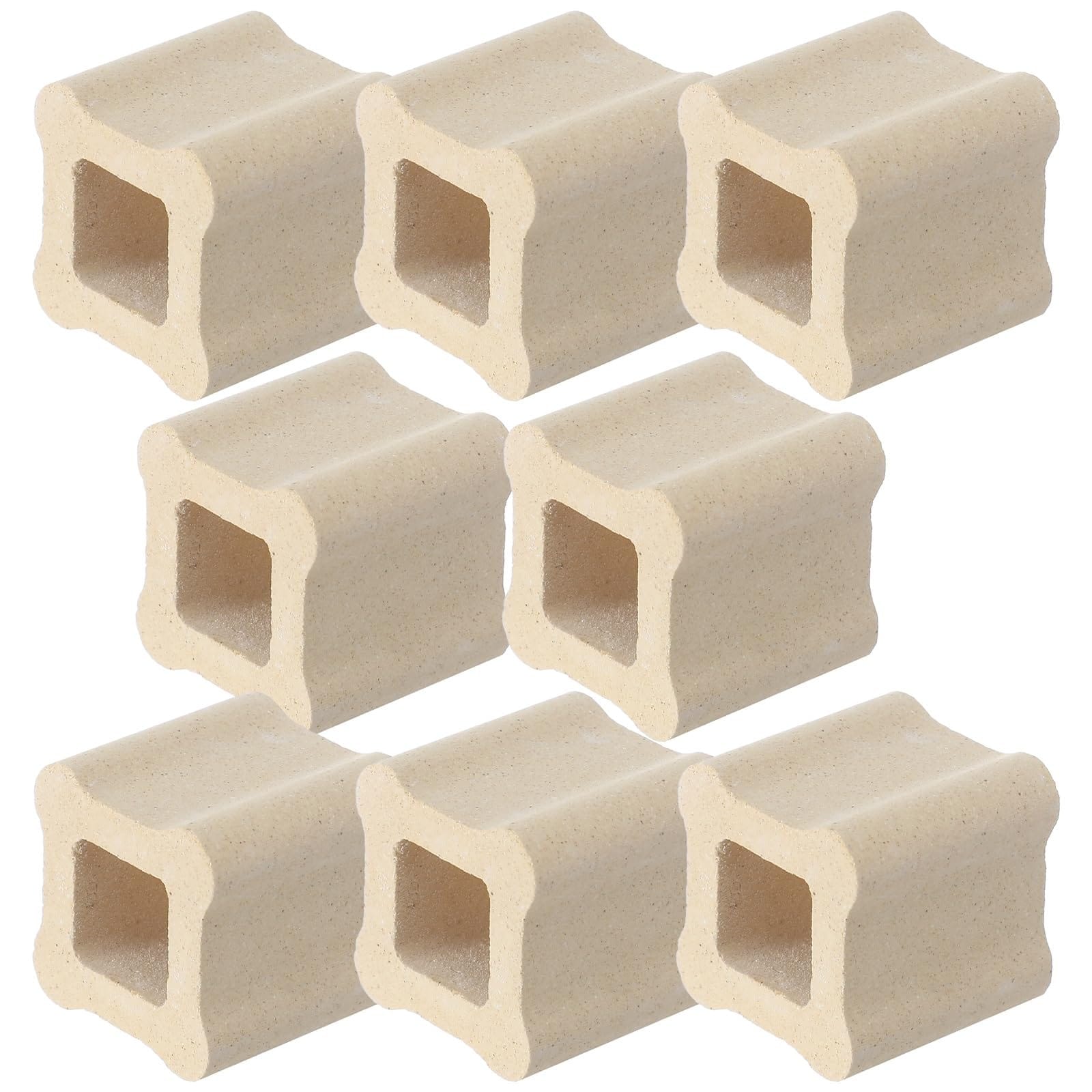 Etokfoks  4 Pack 1x1 in Square Ceramic Kiln Posts High Alumina Heat Resistant 2380 F for Molds