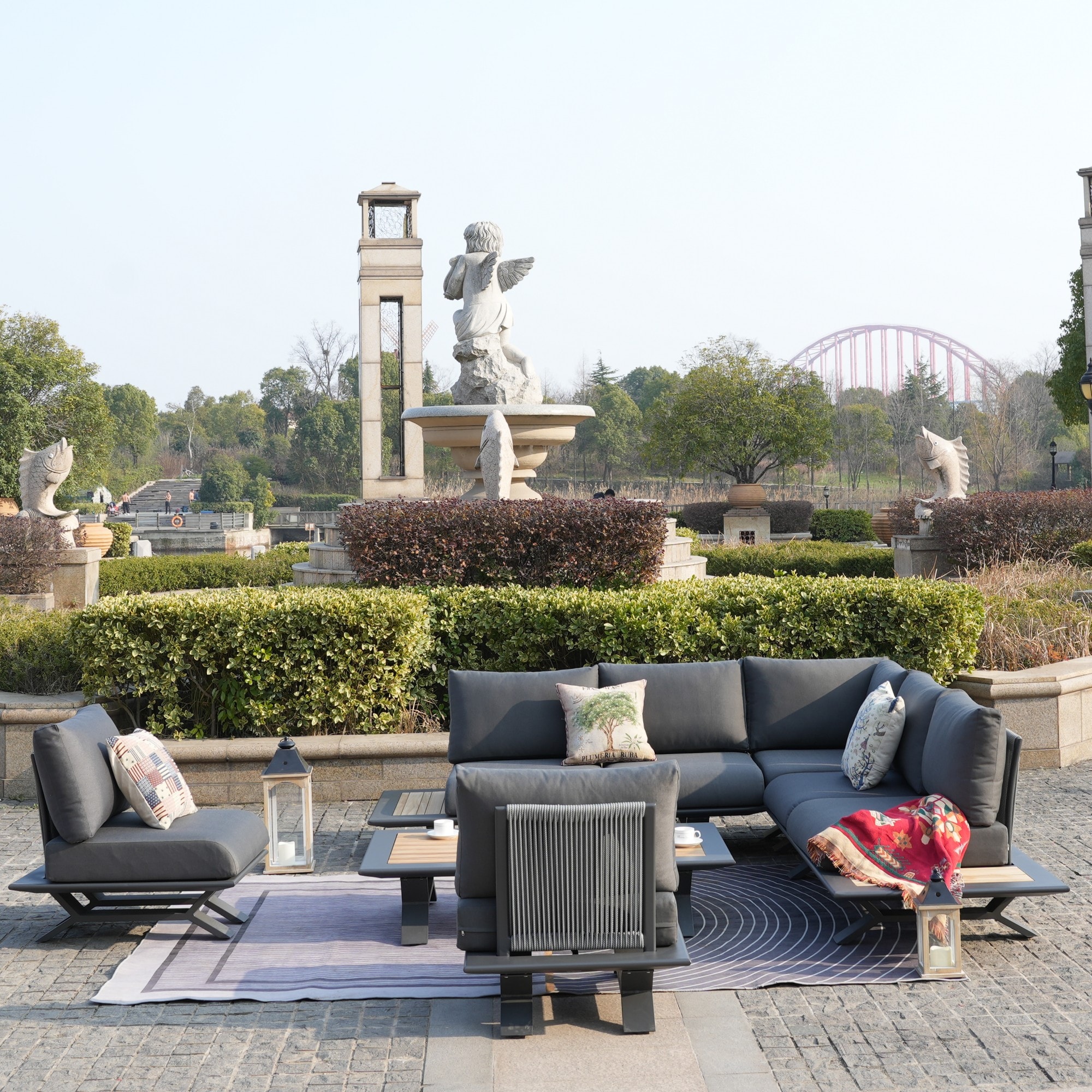 Direct Wicker DWS-2323-DG Patio-Conversation-Sets - View #4