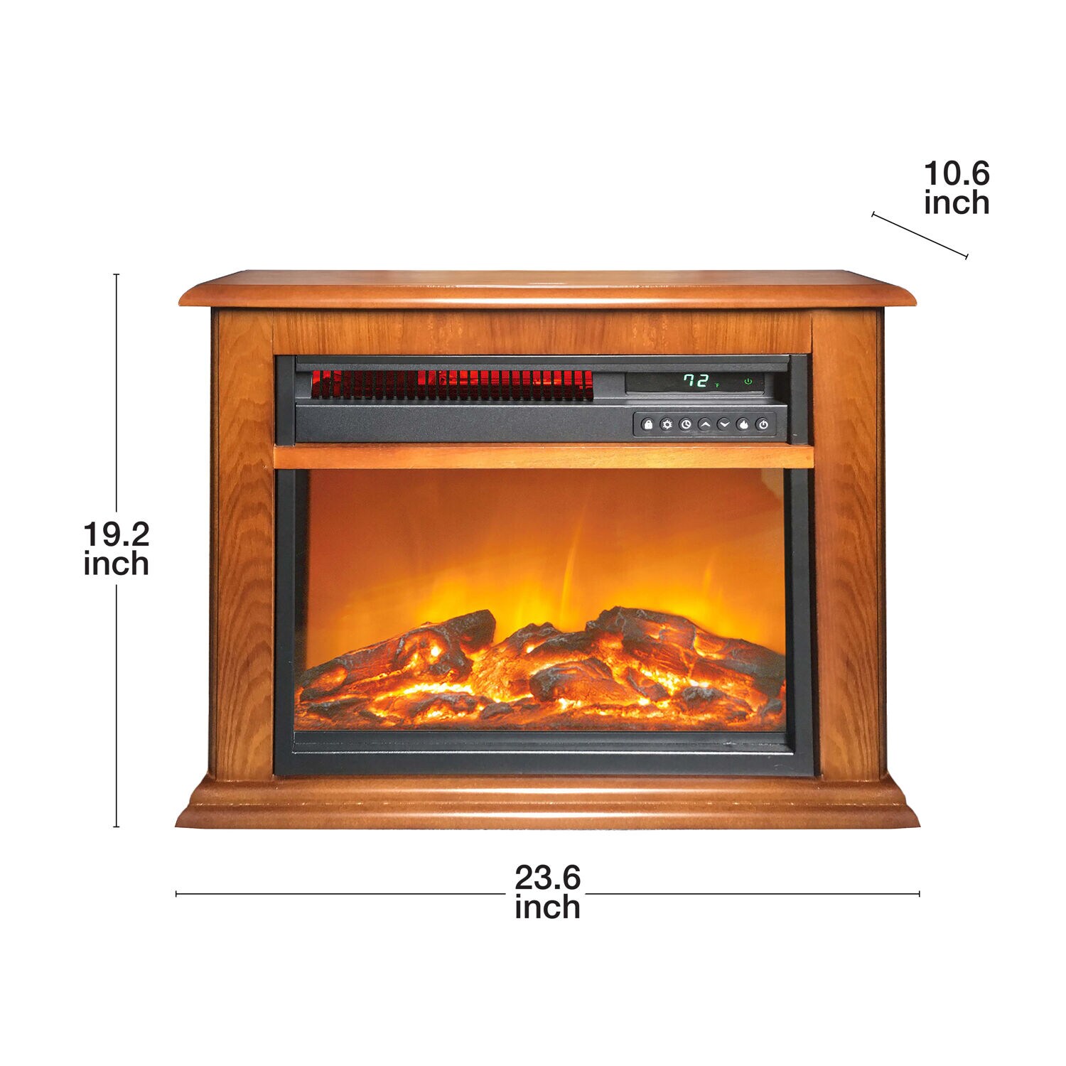 Lifesmart FP1052-OAK Electric-Fireplaces - View #2